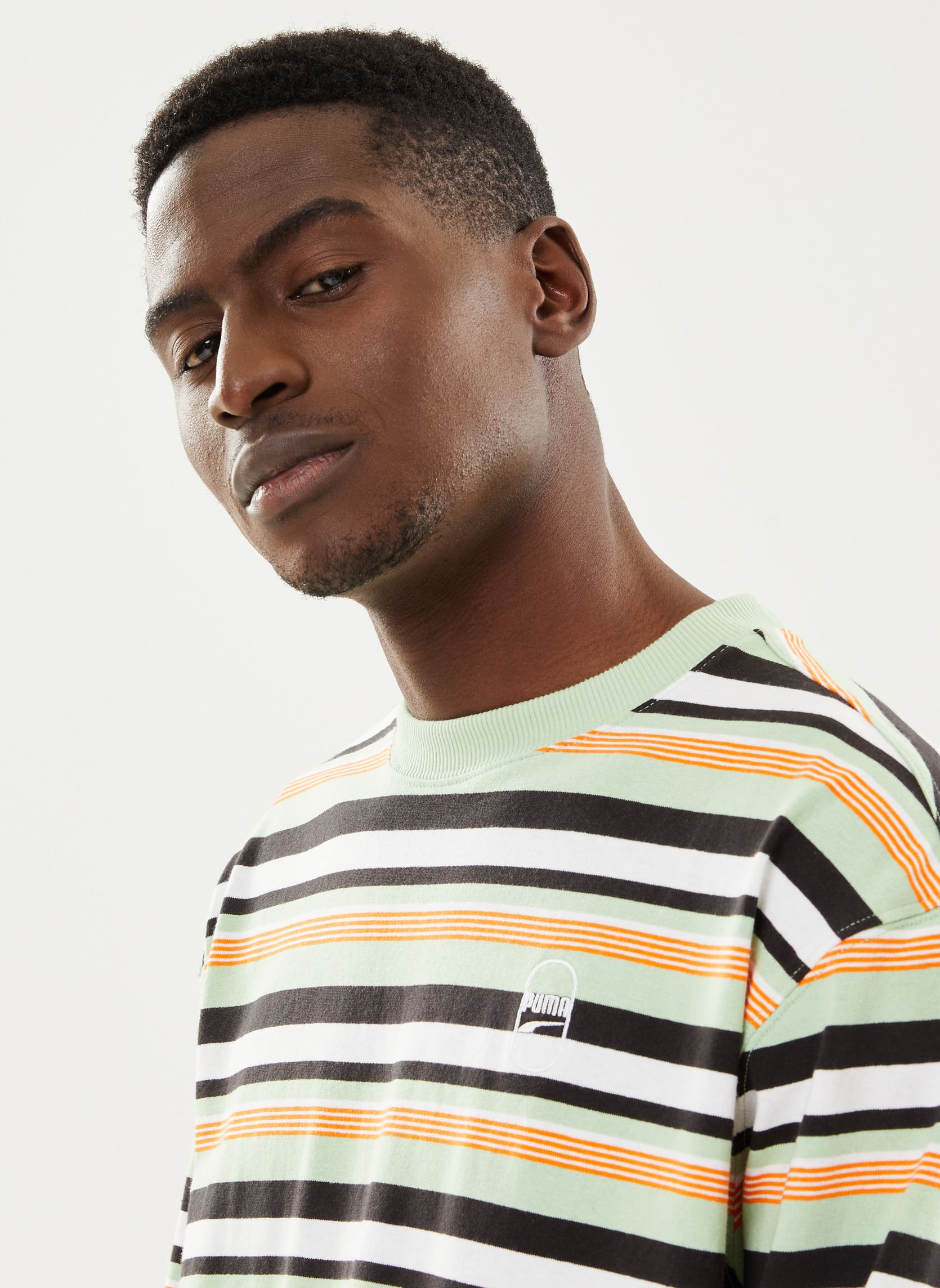 Tee-shirts M Downtown 180 Ls Tee homme vert Puma Tee-shirts M Downtown 180 Ls Tee homme vert PURE GREEN-AOP