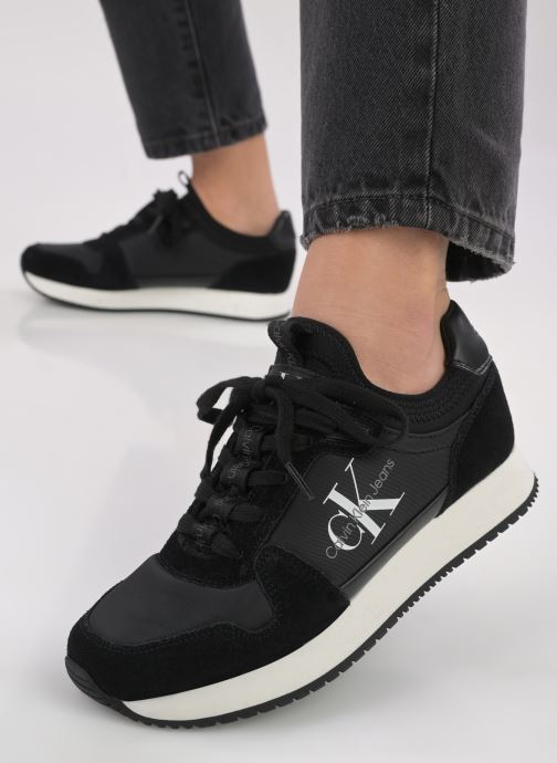 Calvin Klein Baskets Baskets RUNNER SOCK LACEUP N F femme blanc