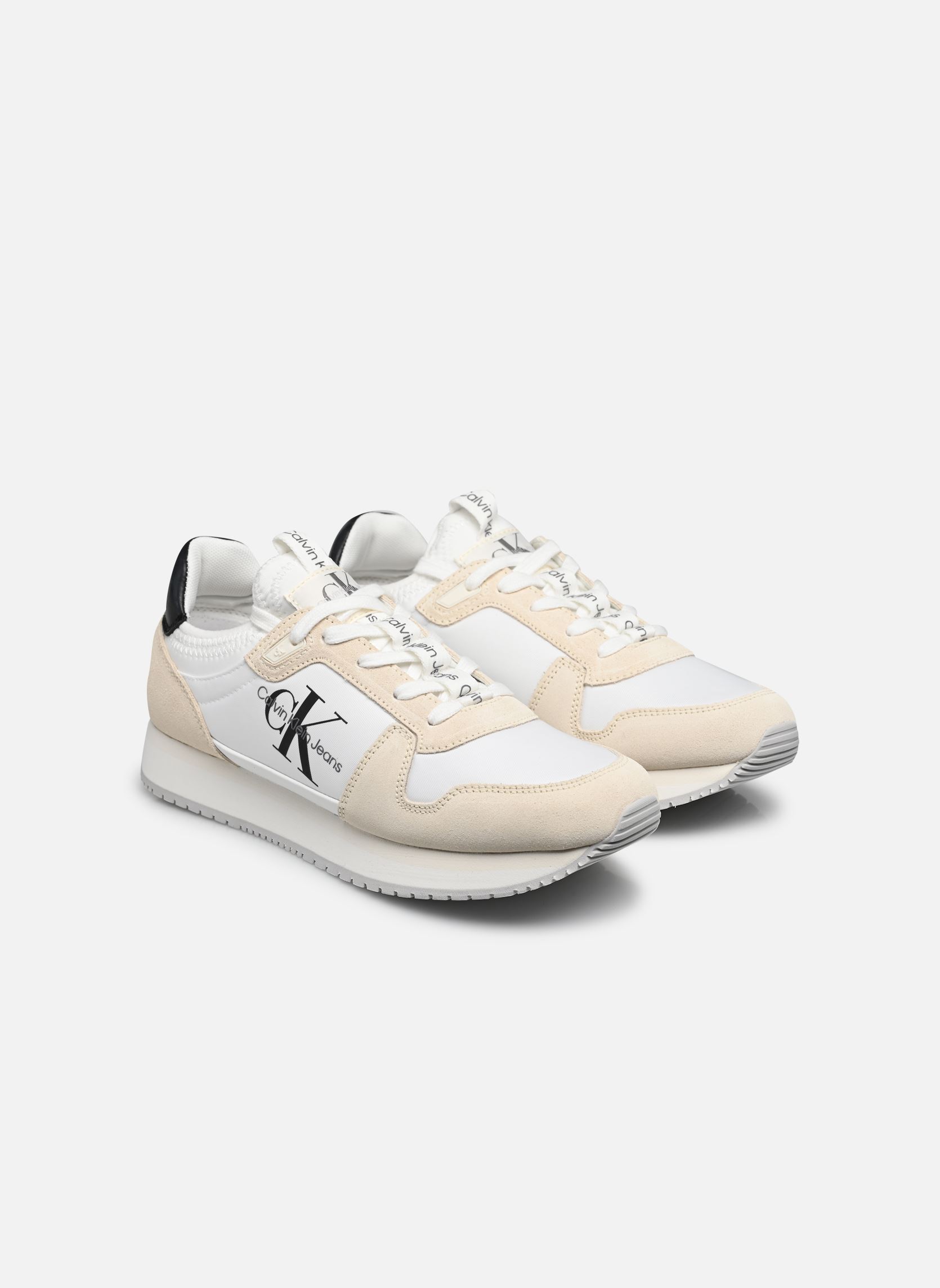 Sneaker RUNNER SOCK LACEUP N F damen weiß Calvin Klein Sneaker RUNNER SOCK LACEUP N F damen weiß BRIGHT WHITE/CREAMY WHITE/BLAC