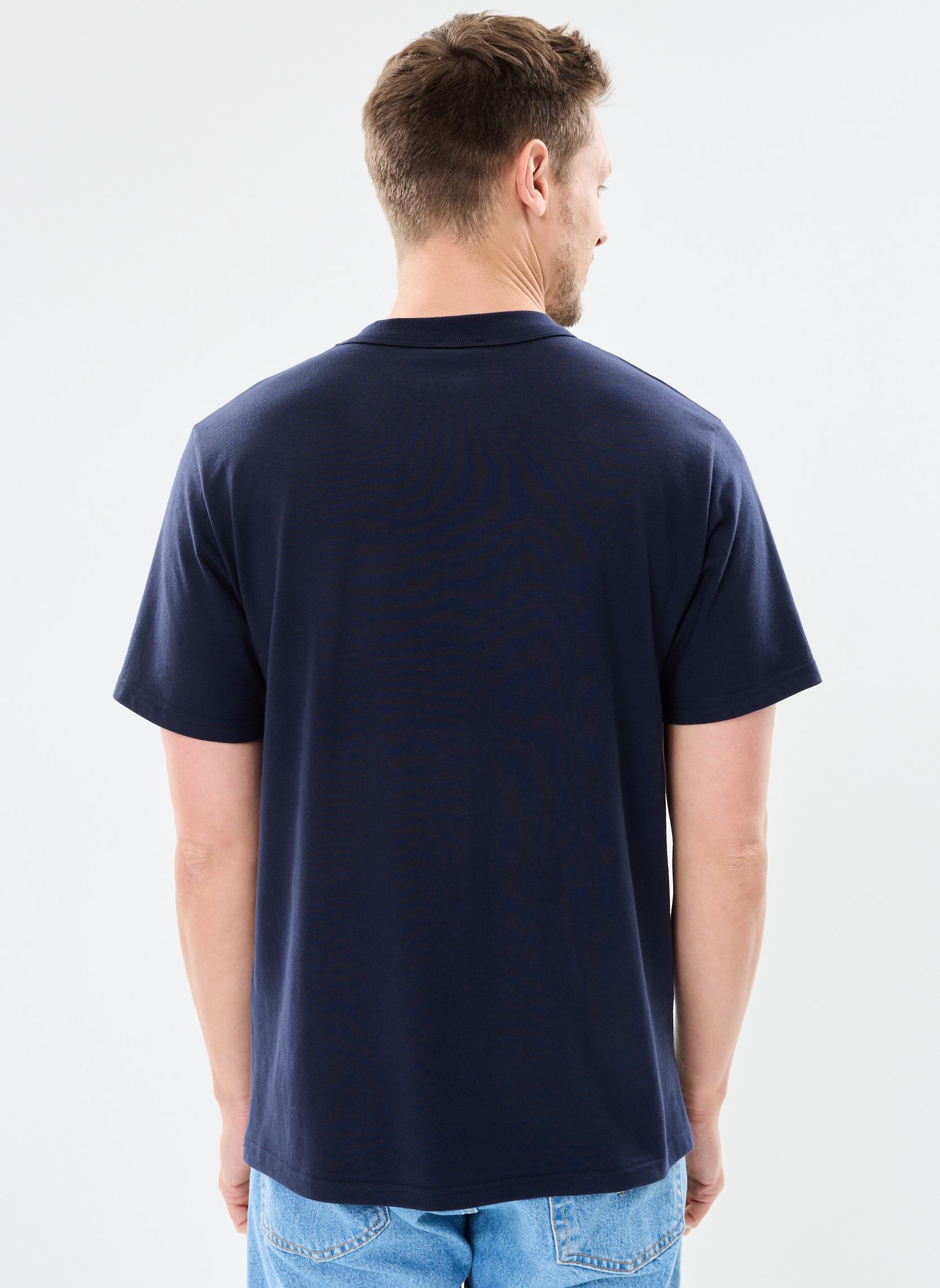 T-shirt a maniche corte T-Shirt Héritage Avec Poche uomo blu Armor Lux T-shirt a maniche corte T-Shirt Héritage Avec Poche uomo blu Navire