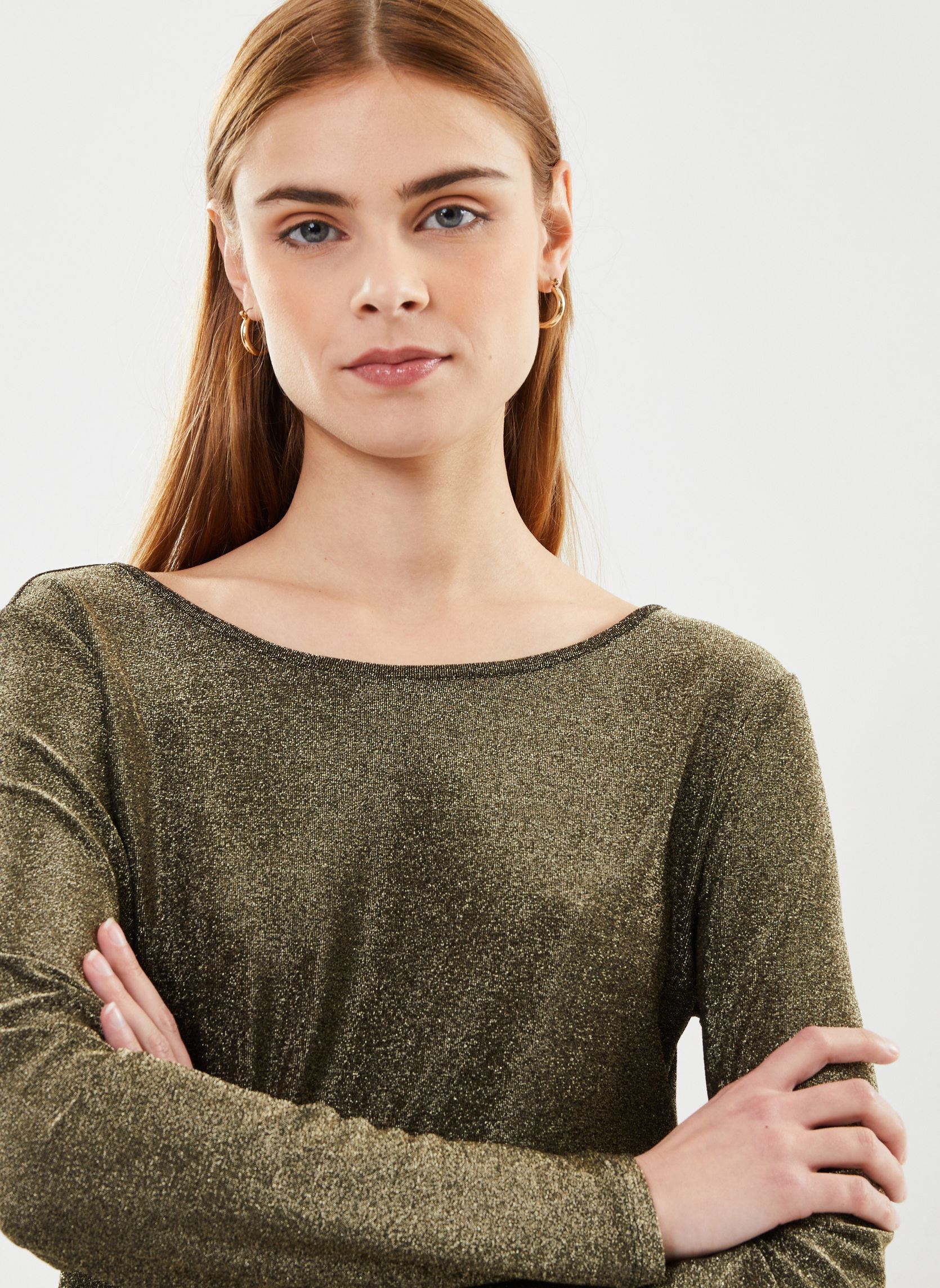 Langarm-T-Shirts Farel damen schwarz Des Petits Hauts Langarm-T-Shirts Farel damen schwarz Or
