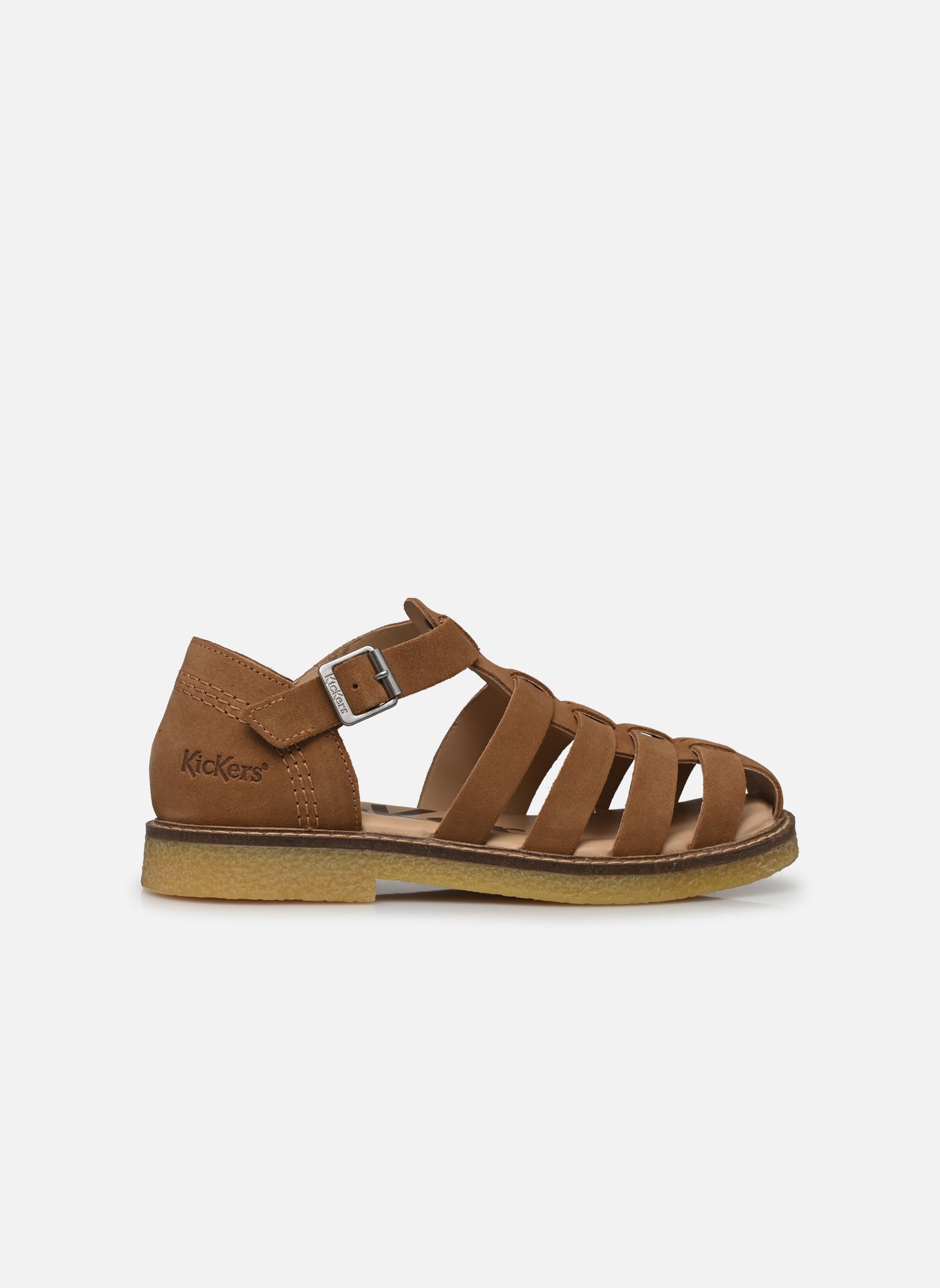 Sandales plates KICK LERGO femme marron Kickers Sandales plates KICK LERGO femme marron Camel