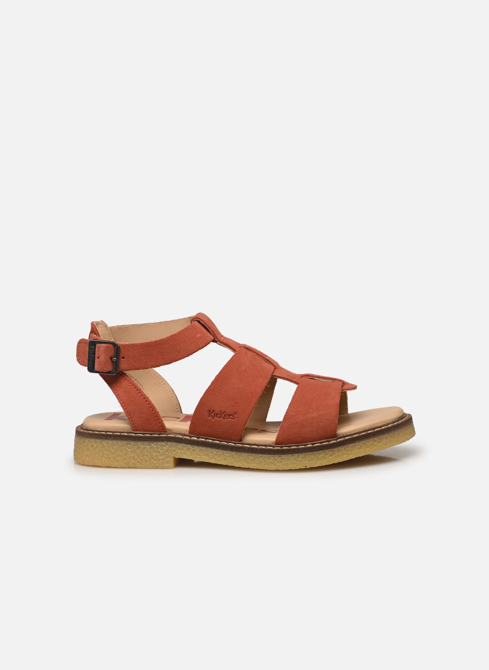 Sandales plates KICK LILA femme rouge Kickers Sandales plates KICK LILA femme rouge Rouge Terracotta