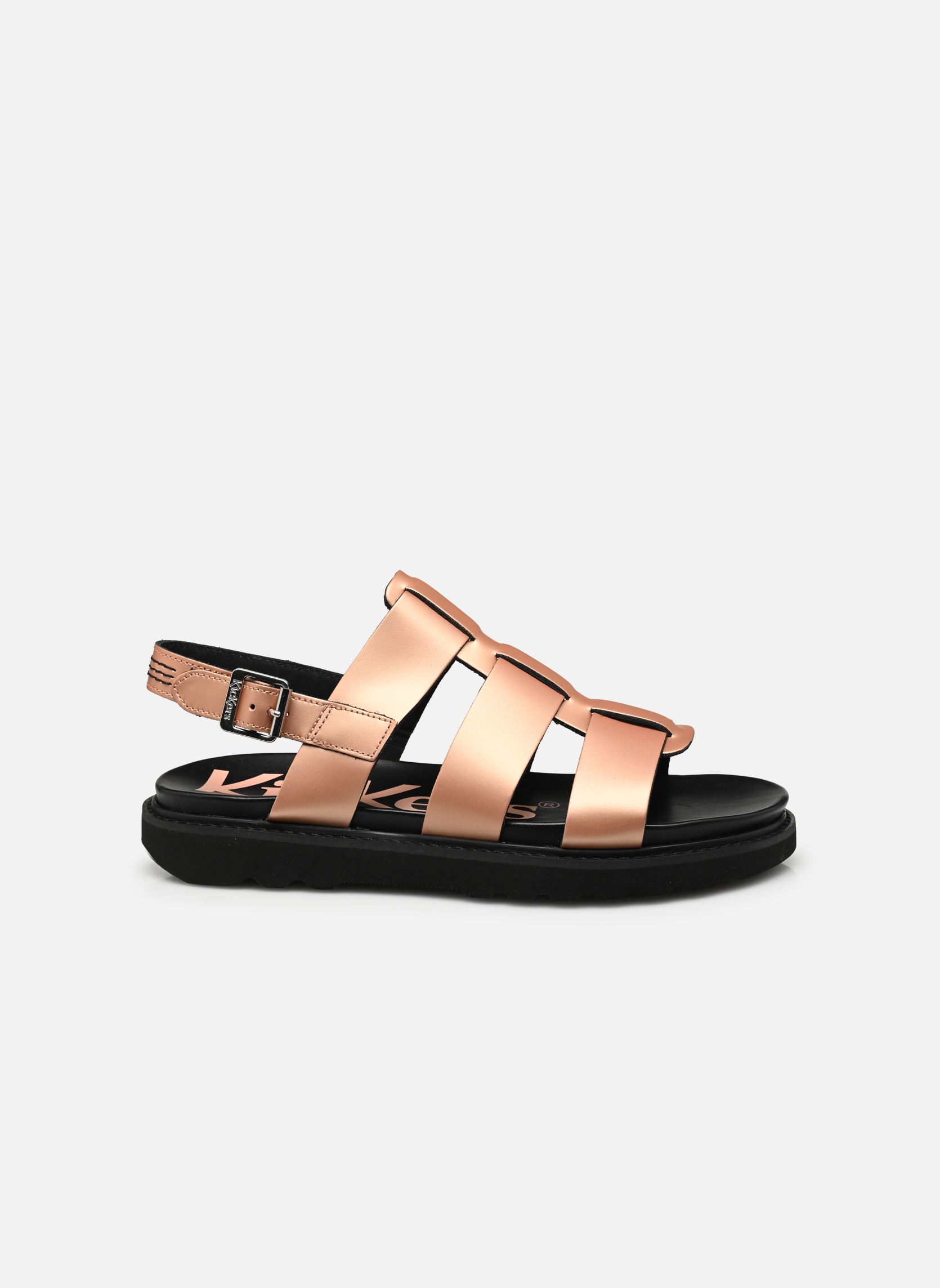 Sandales plates NEOSINEAD femme beige Kickers Sandales plates NEOSINEAD femme beige NUDE METAL