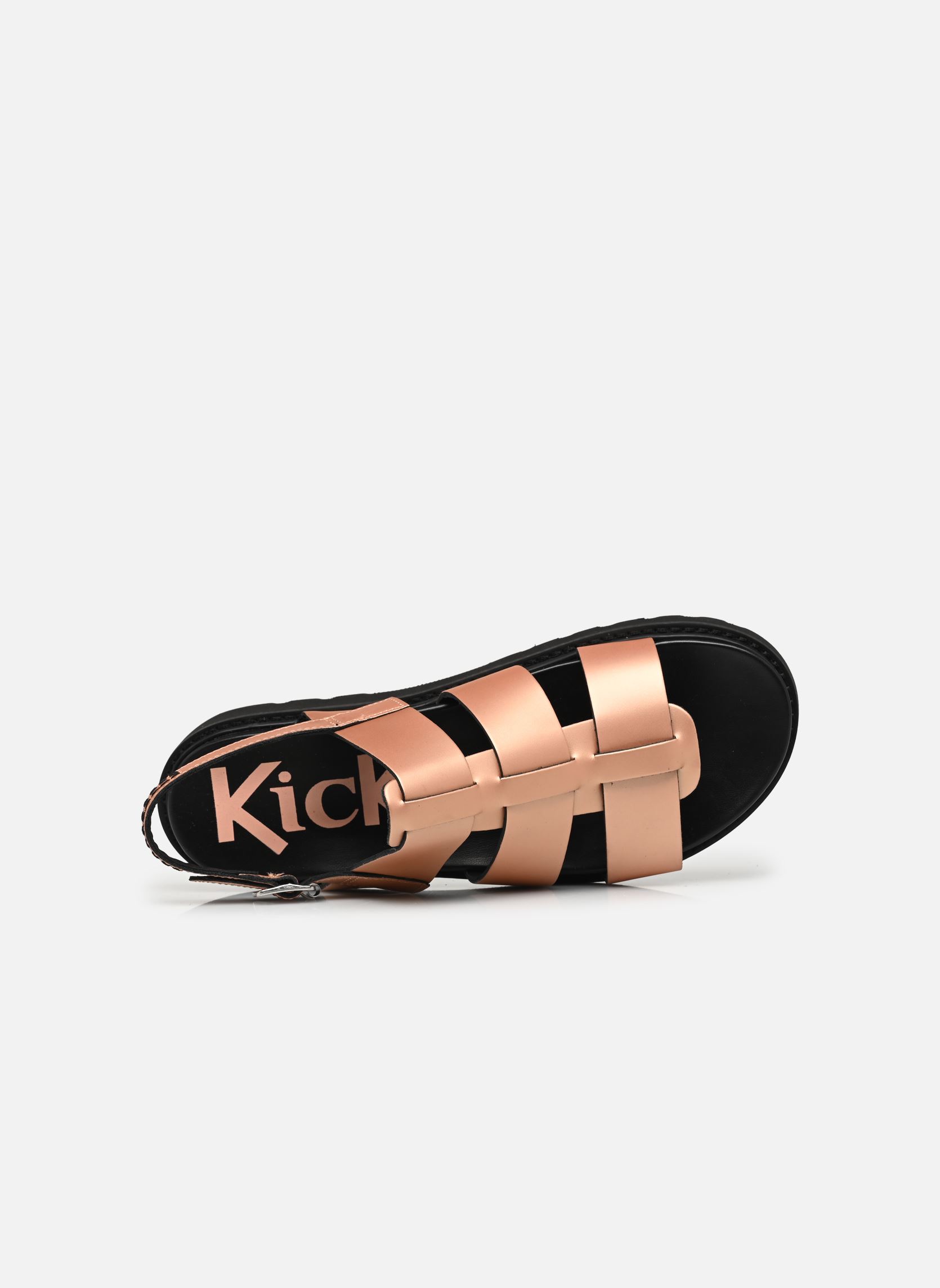 Sandales plates NEOSINEAD femme beige Kickers Sandales plates NEOSINEAD femme beige NUDE METAL