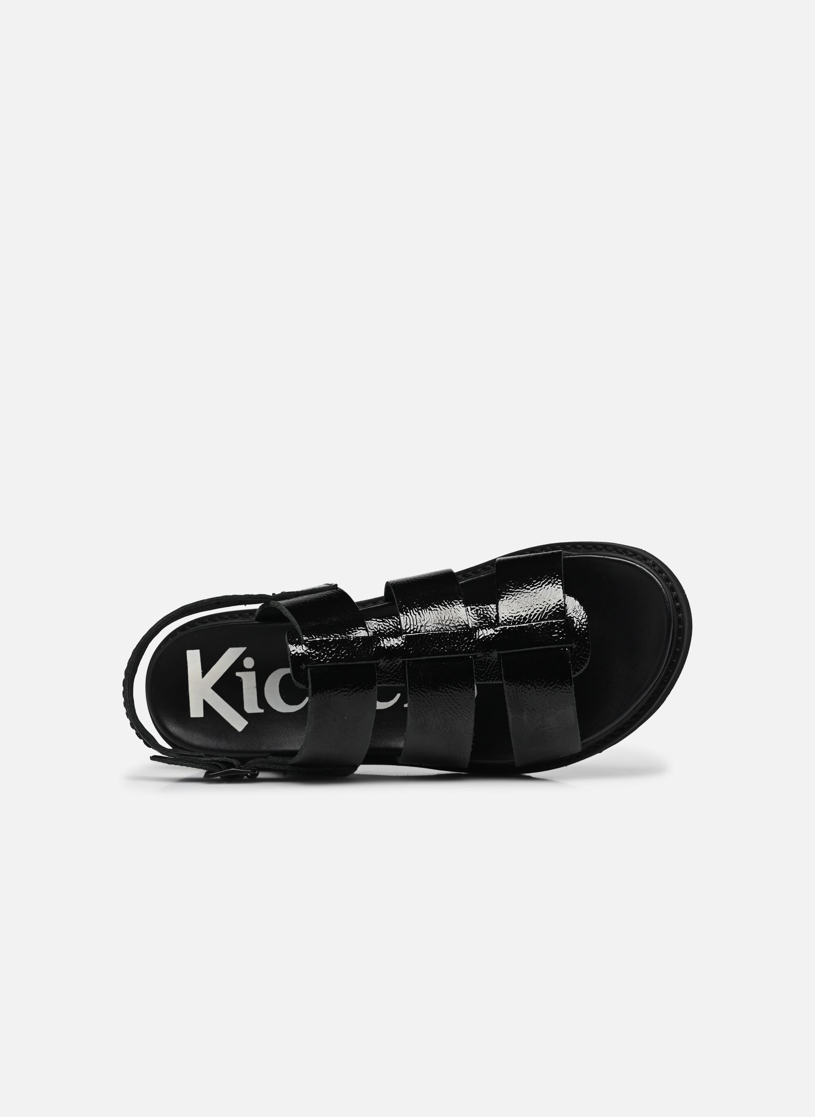 Sandales plates NEOSINEAD femme noir Kickers Sandales plates NEOSINEAD femme noir Noir Vernis