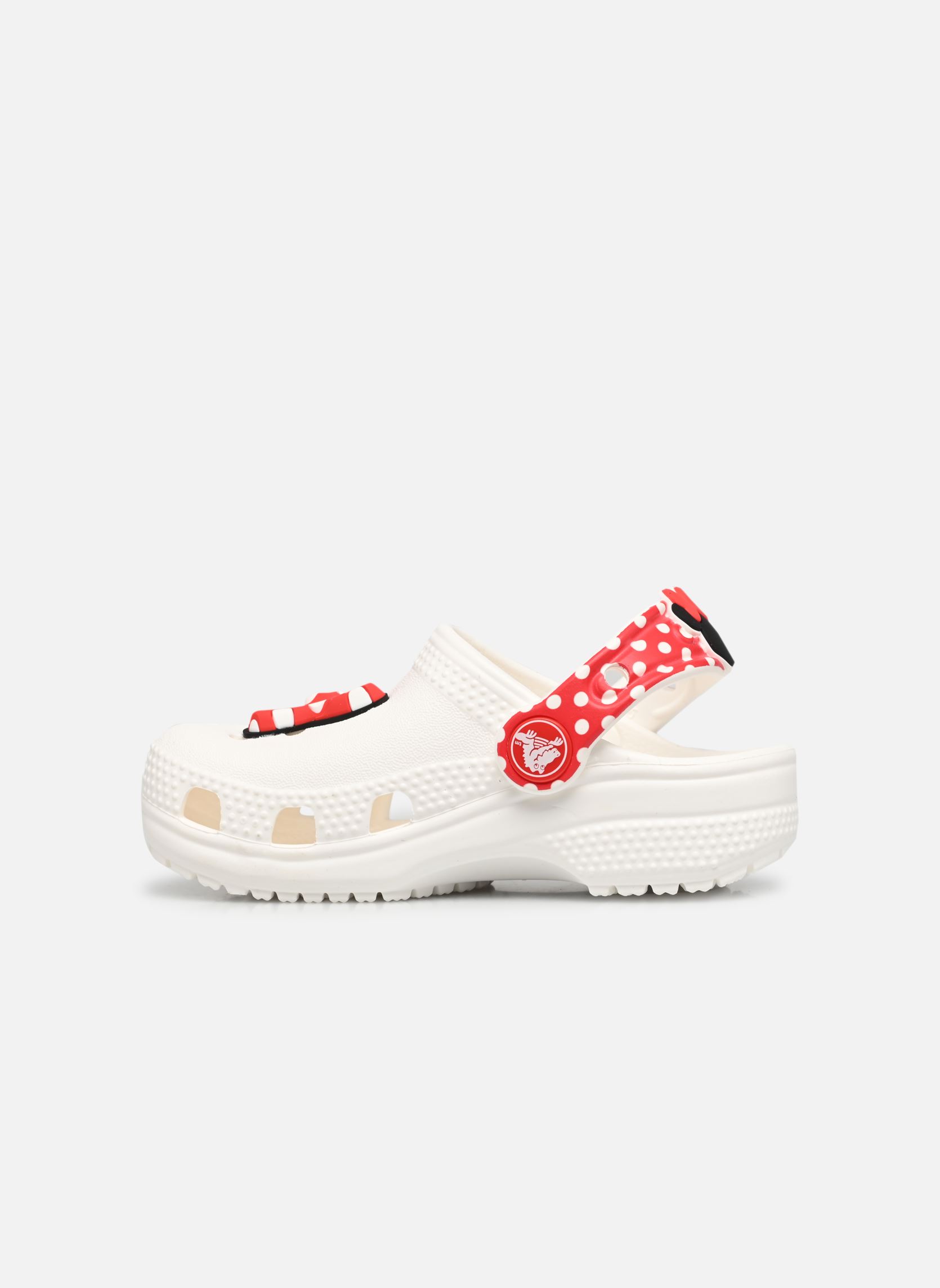 Mules et sabots Disney Minnie Mouse Cls Clg T Whi/Red fille blanc Crocs Mules et sabots Disney Minnie Mouse Cls Clg T Whi/Red fille blanc White/red