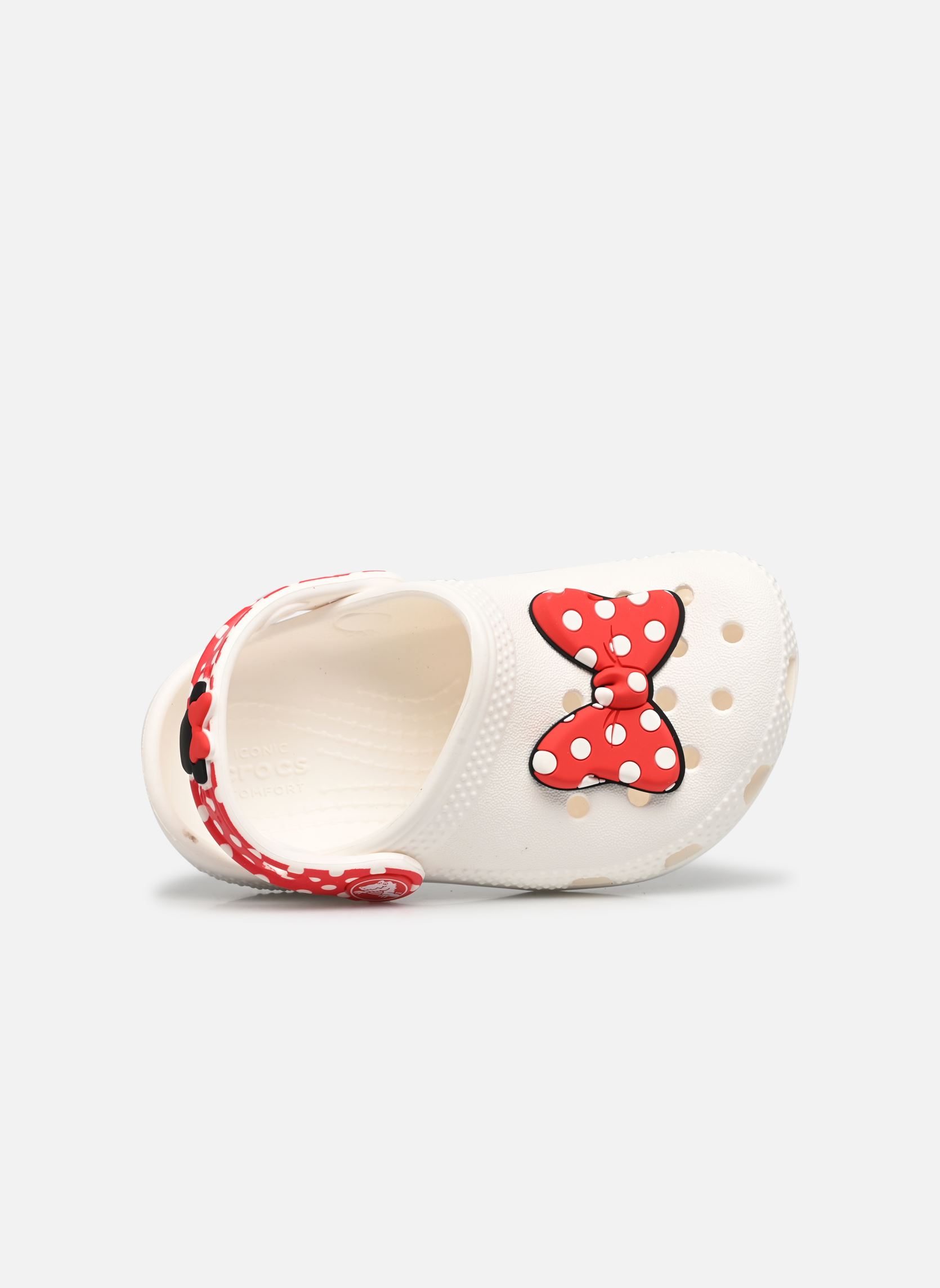 Mules et sabots Disney Minnie Mouse Cls Clg T Whi/Red fille blanc Crocs Mules et sabots Disney Minnie Mouse Cls Clg T Whi/Red fille blanc White/red