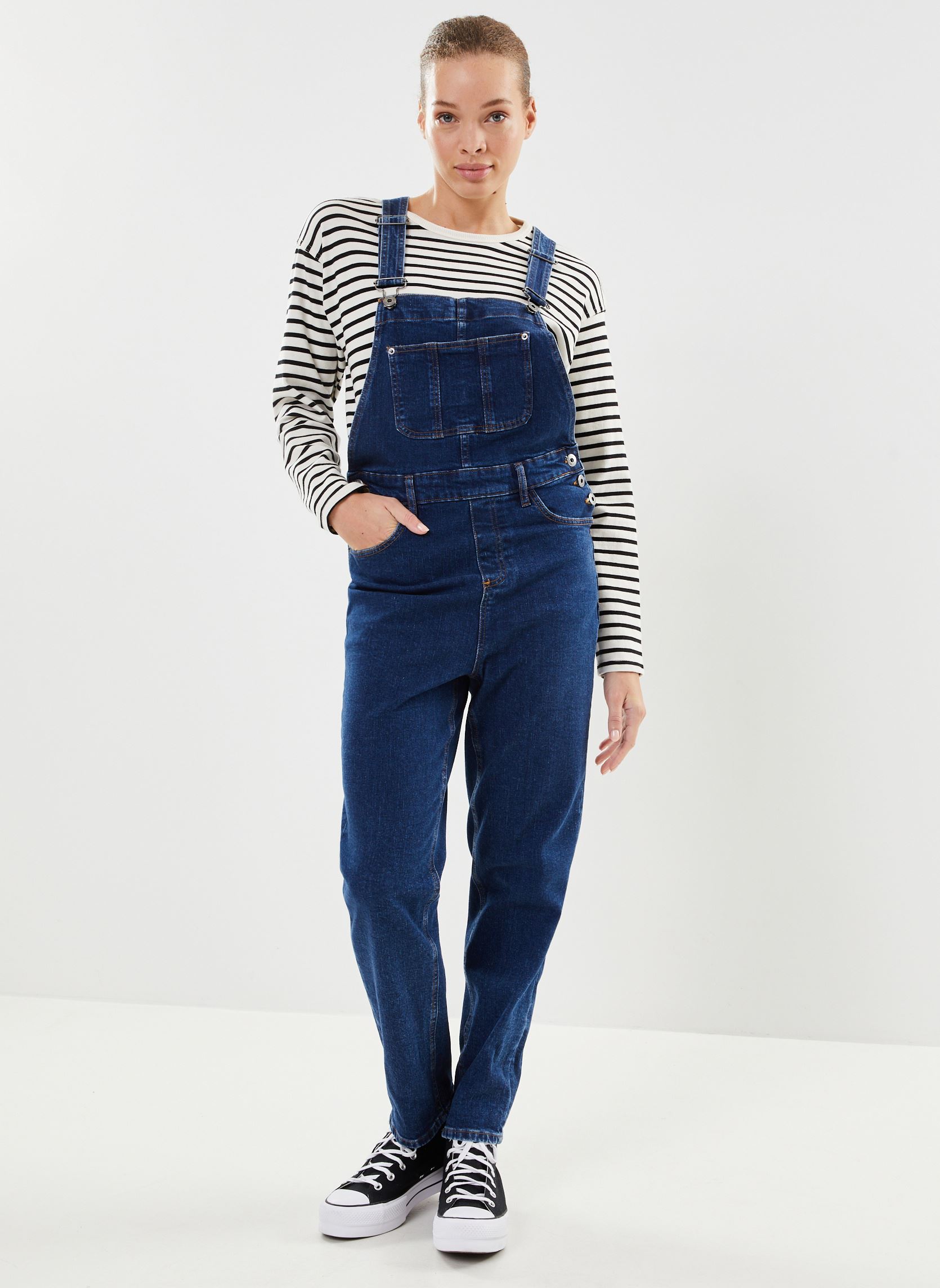 Salopette Ihcamryn Oa donna blu Ichi Salopette Ihcamryn Oa donna blu WASHED DARK BLUE