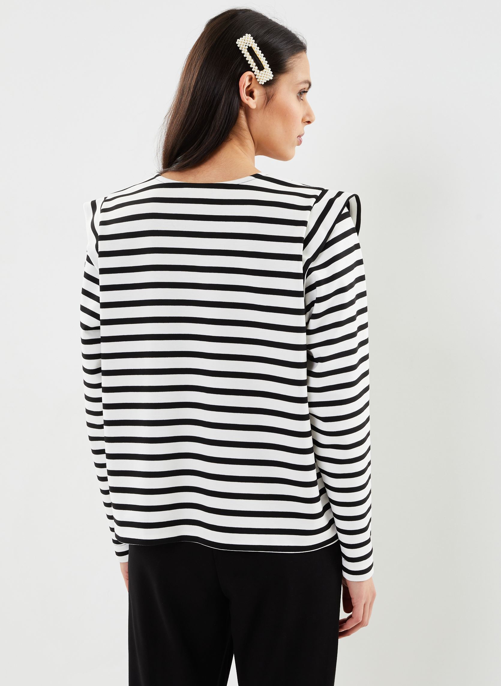 Sweatshirts Ihitira Sw Ls damen weiß Ichi Sweatshirts Ihitira Sw Ls damen weiß CLOUD DANCER W. BLACK STRIPE