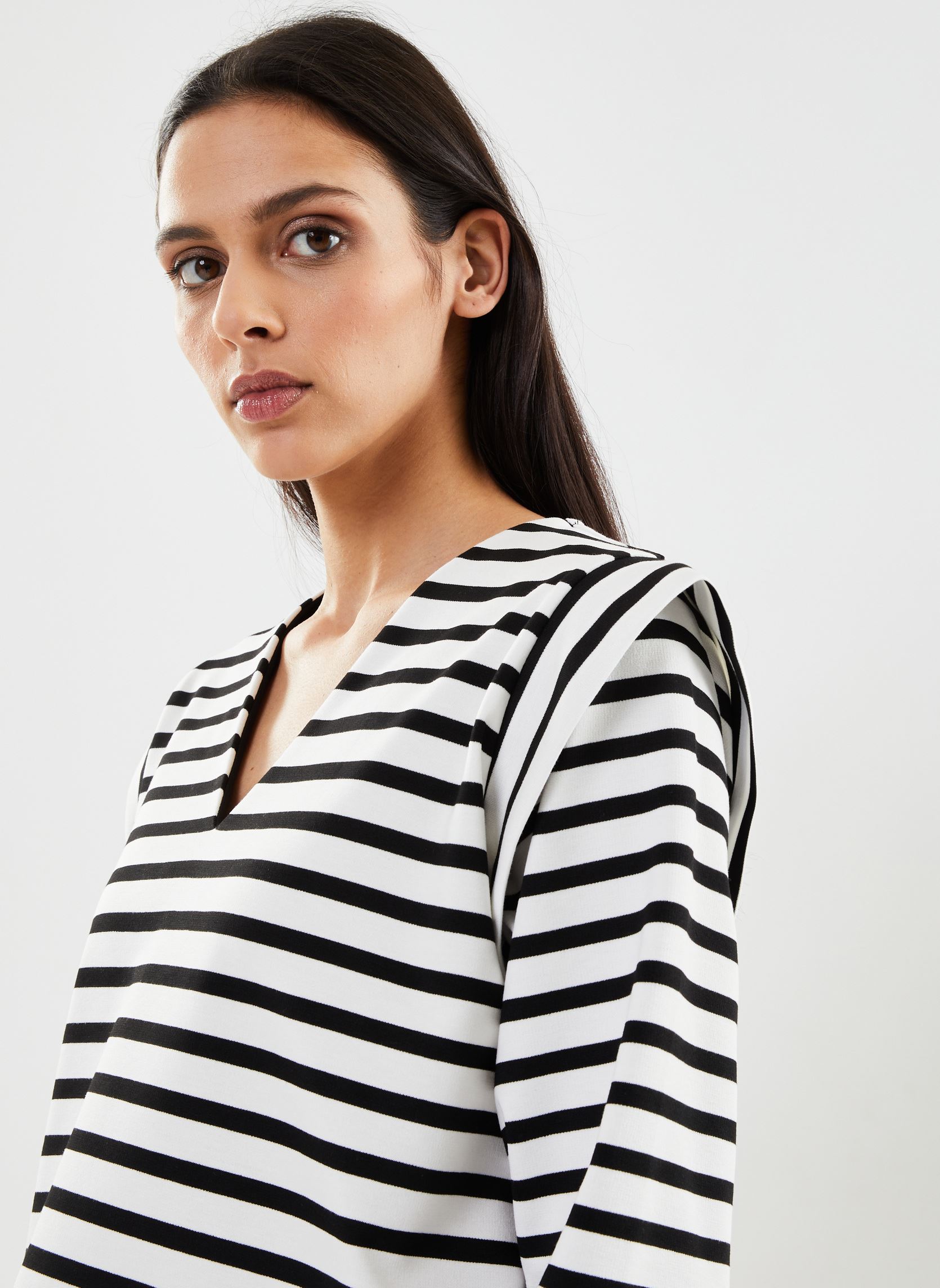 Sweatshirts Ihitira Sw Ls damen weiß Ichi Sweatshirts Ihitira Sw Ls damen weiß CLOUD DANCER W. BLACK STRIPE
