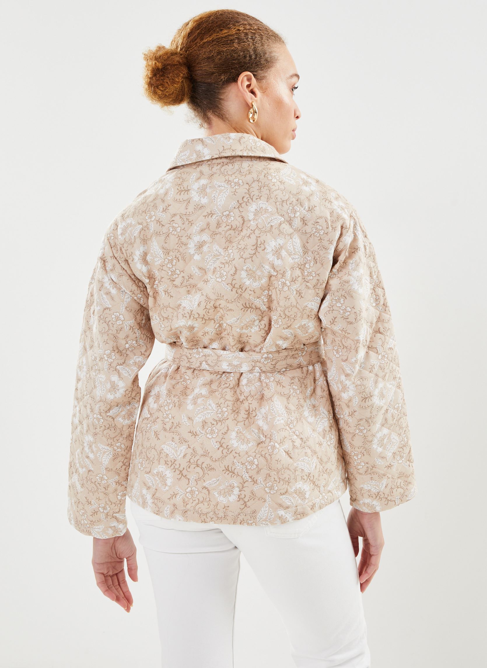 Jacken Ihleonardie Ja2 damen beige Ichi Jacken Ihleonardie Ja2 damen beige Doeskin flower aop