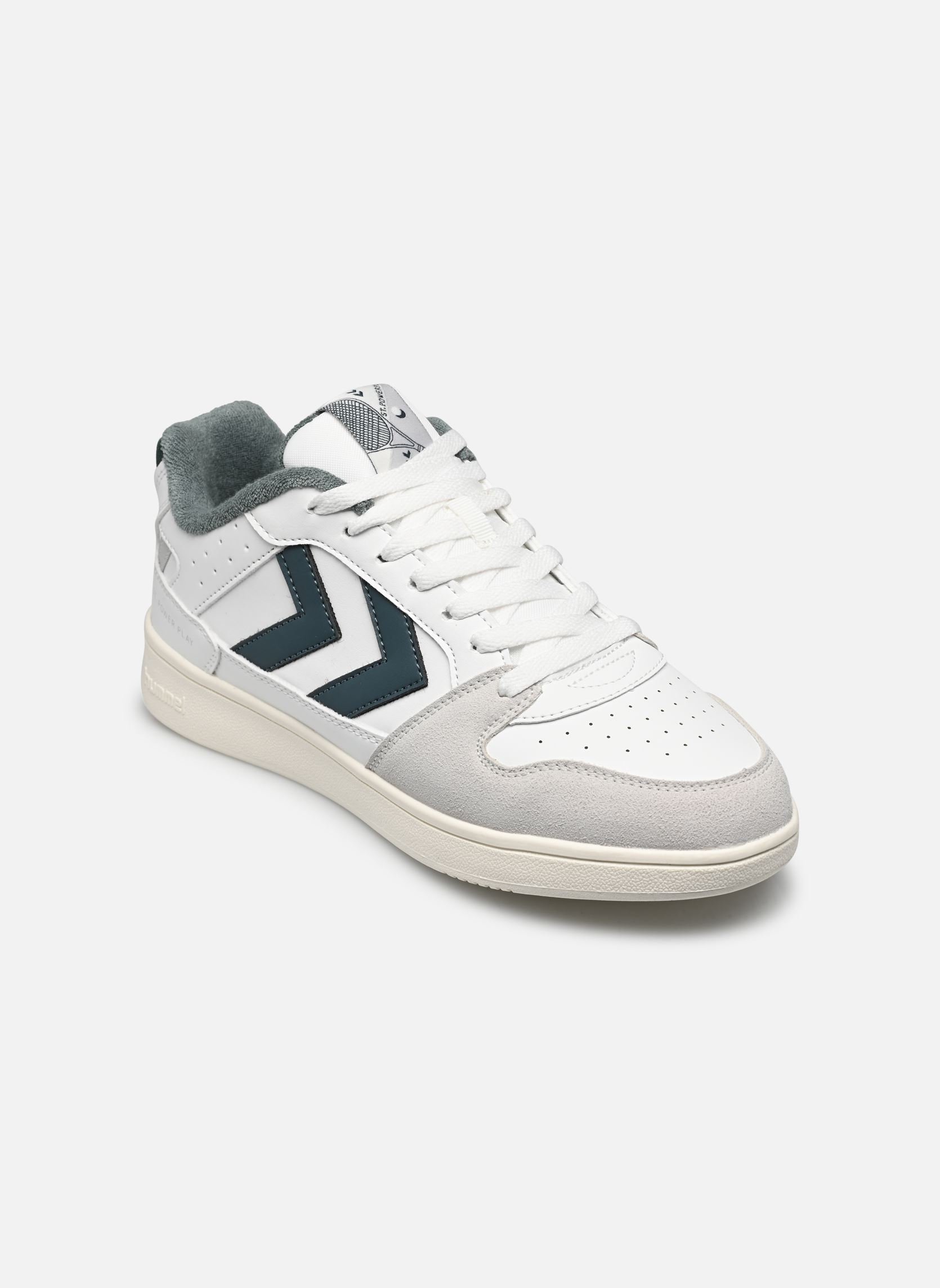 Sneakers ST. POWER PLAY PL heren wit Hummel Sneakers ST. POWER PLAY PL heren wit WHITE/STORMY WEATHER