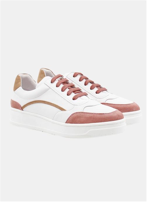 JULES & JENN Baskets basses Baskets vintage cuir blanc femme blanc