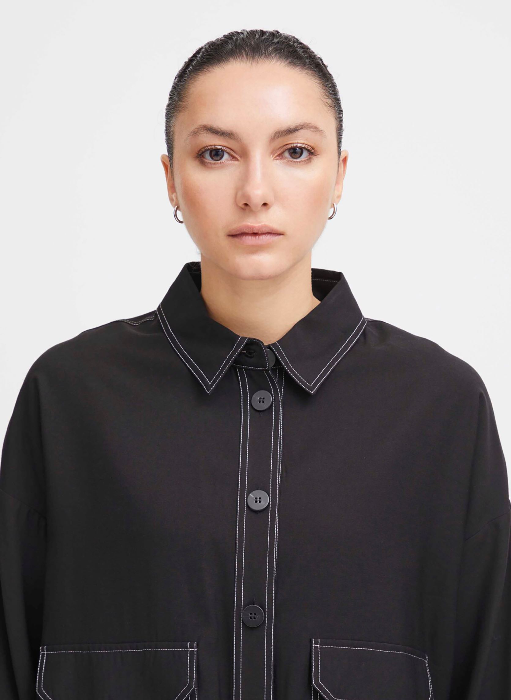 Langarm-Hemden Ihramla Sh damen schwarz Ichi Langarm-Hemden Ihramla Sh damen schwarz BLACK