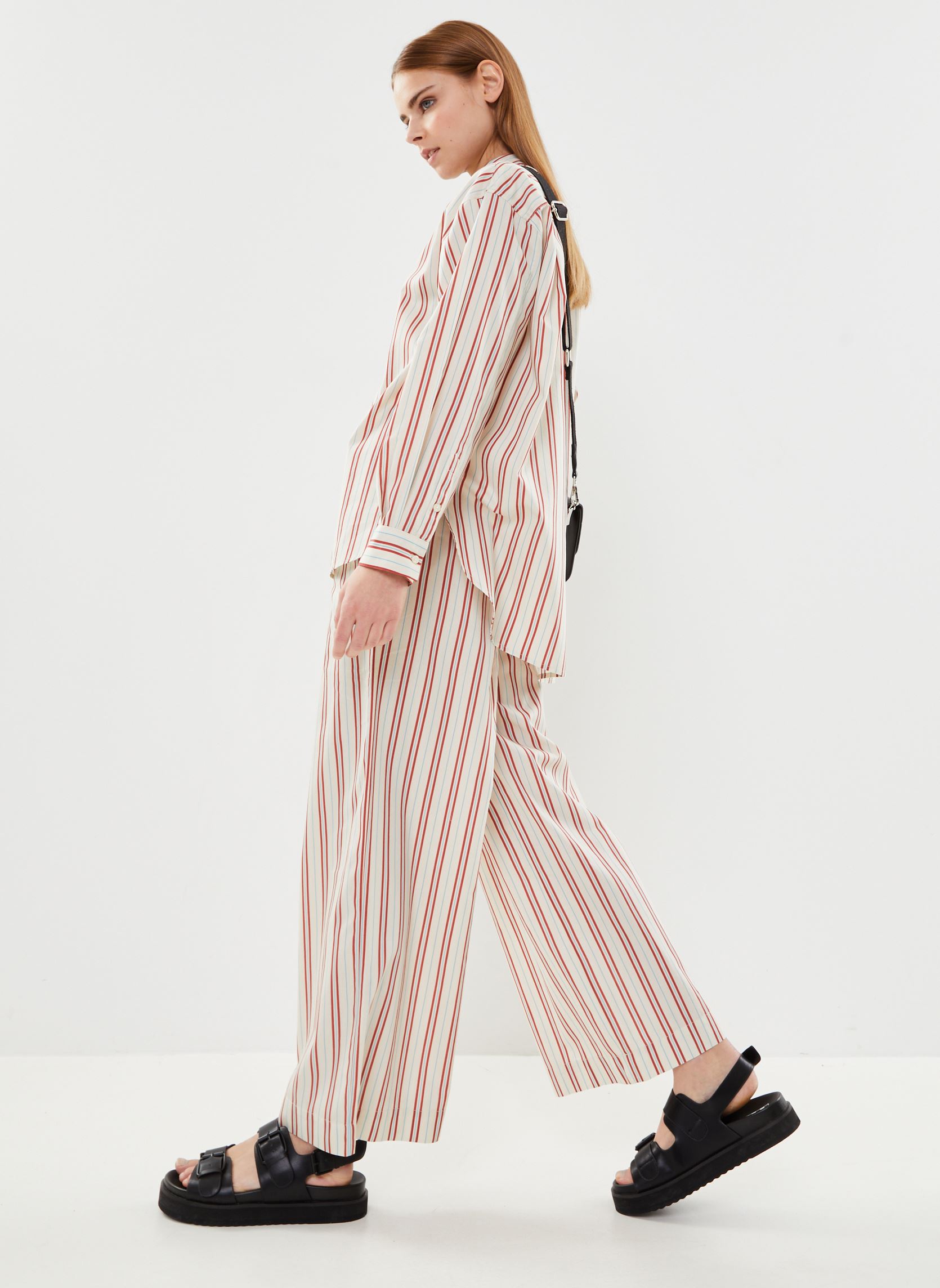 Weite Hosen Ihzaria Pa damen beige Ichi Weite Hosen Ihzaria Pa damen beige CLOUD DANCER