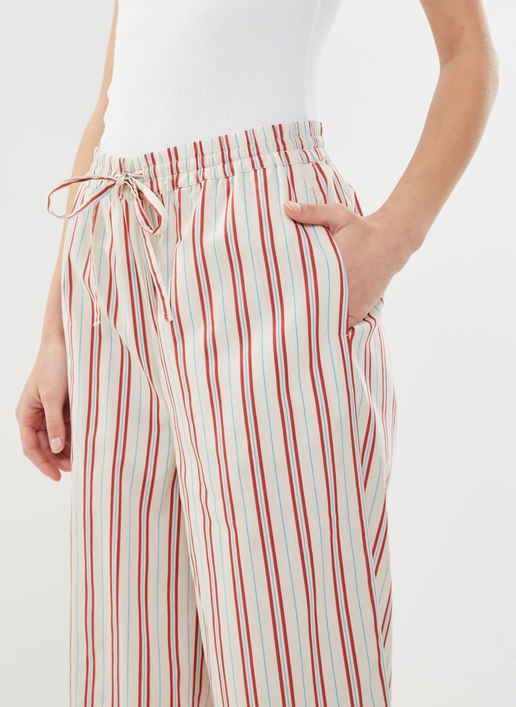 Weite Hosen Ihzaria Pa damen beige Ichi Weite Hosen Ihzaria Pa damen beige CLOUD DANCER