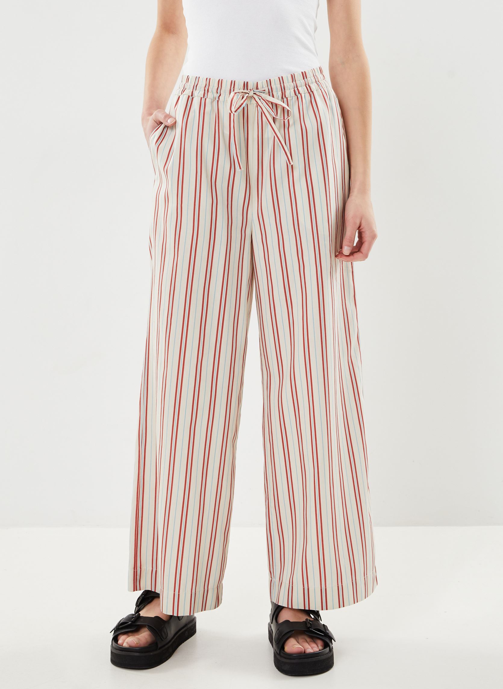 Weite Hosen Ihzaria Pa damen beige Ichi Weite Hosen Ihzaria Pa damen beige CLOUD DANCER