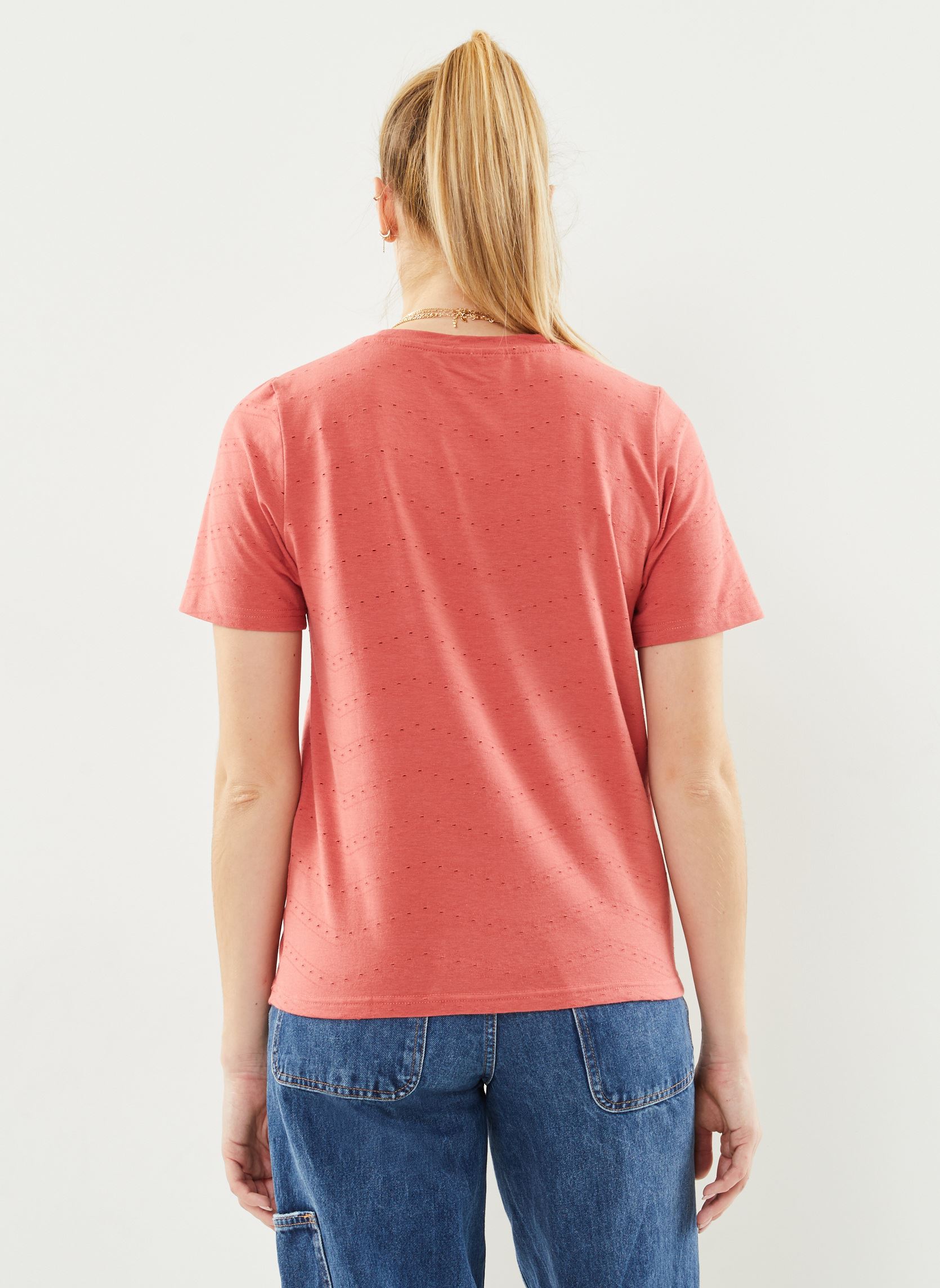 Kurzarm-T-Shirts Ihodeya Ss damen orange Ichi Kurzarm-T-Shirts Ihodeya Ss damen orange Mineral Red