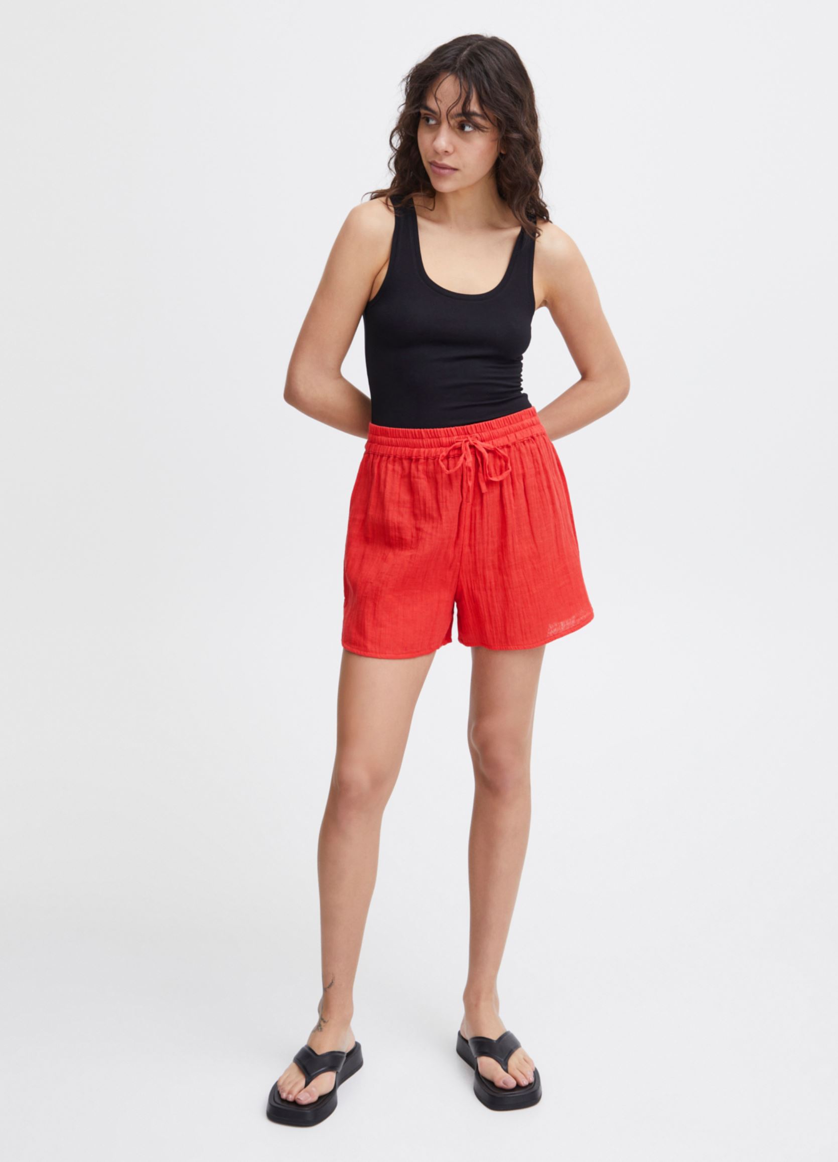 Shorts Iafoxa Beach Sho2 femme orange Ichi Shorts Iafoxa Beach Sho2 femme orange GRENADINE