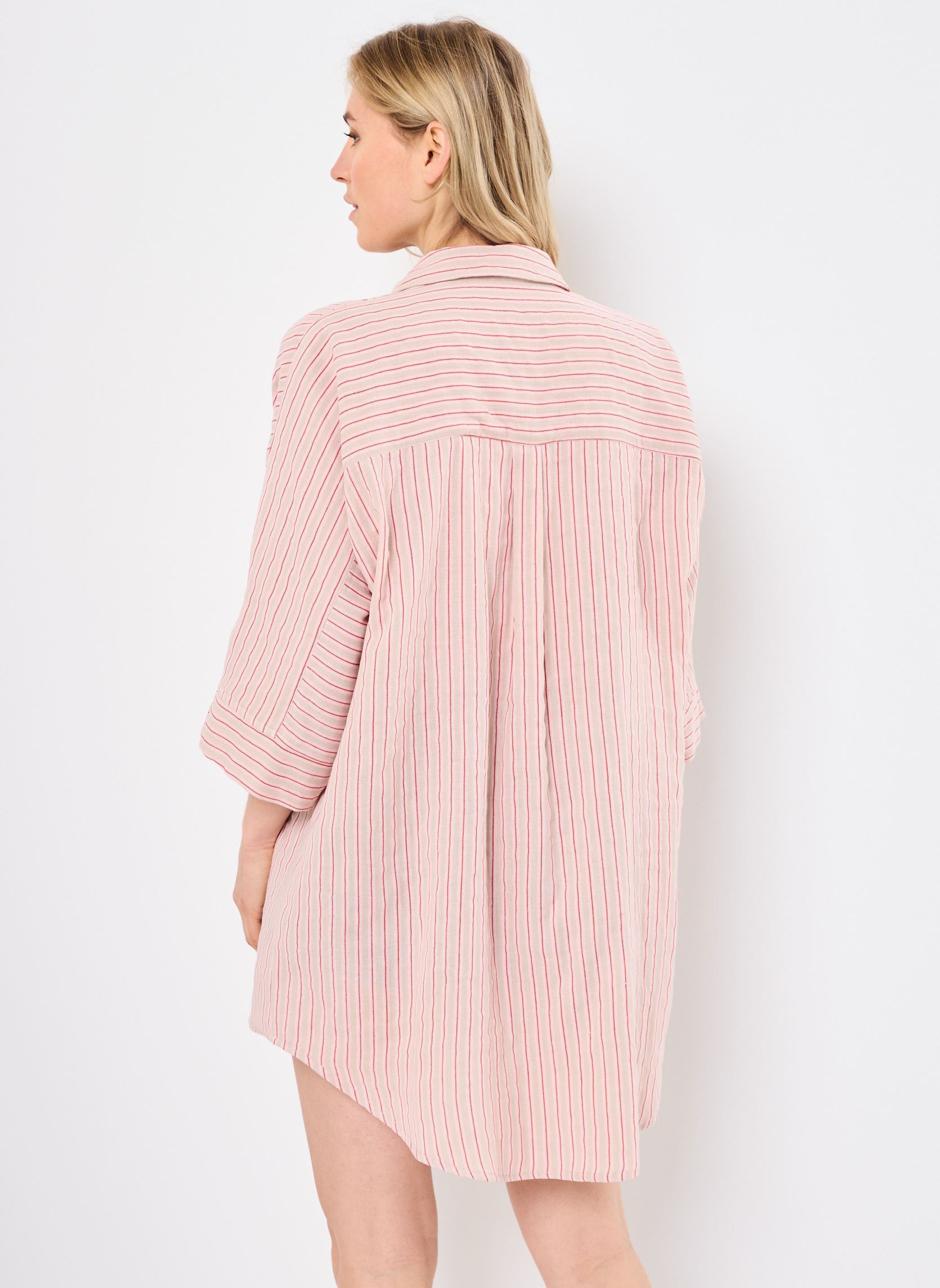 Camicie a maniche lunghe Iafoxa Striped Beach Sh donna viola Ichi Camicie a maniche lunghe Iafoxa Striped Beach Sh donna viola Light Lilac Stripe