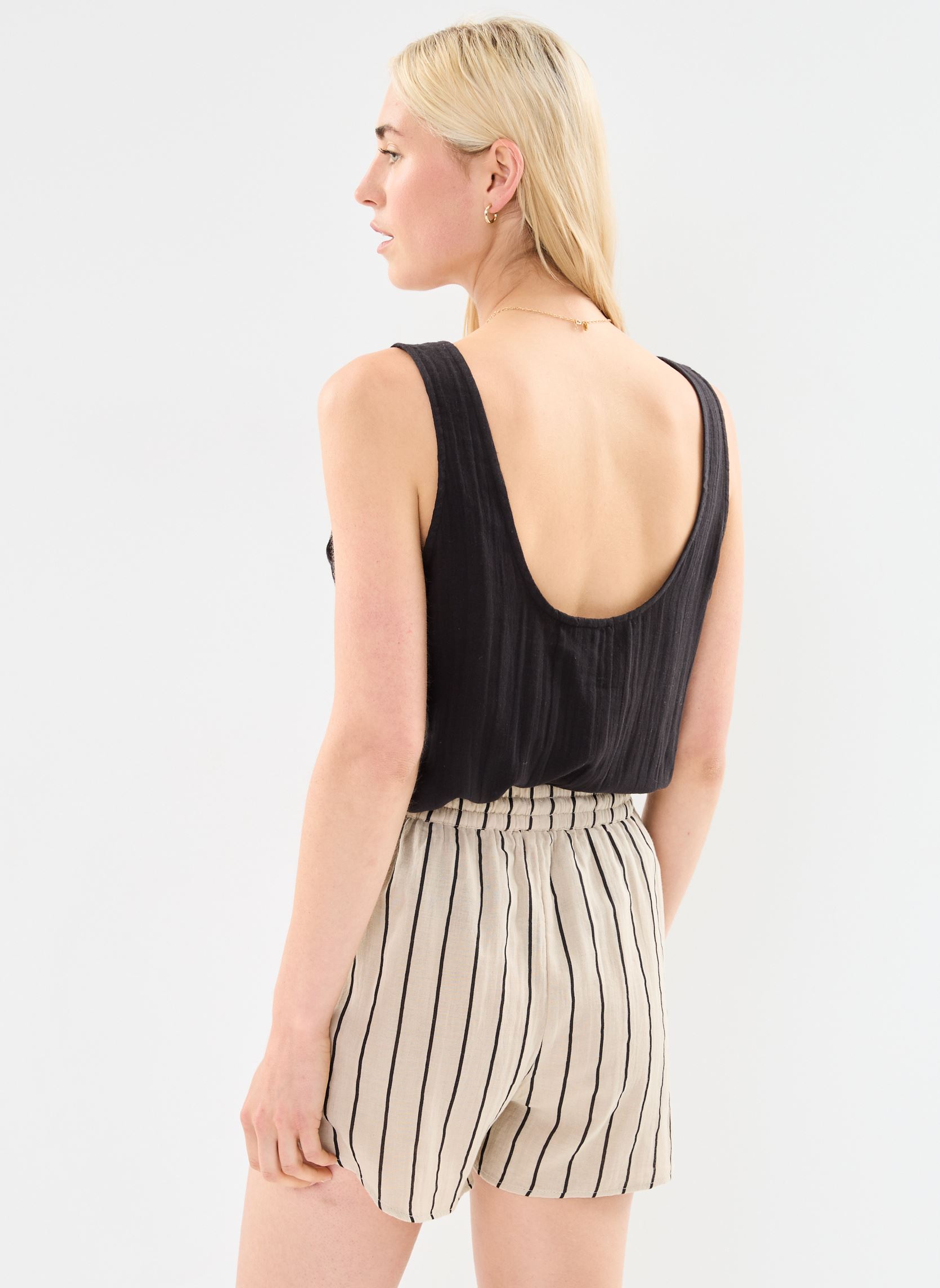 Shorts Iafoxa Striped Beach Sho damen beige Ichi Shorts Iafoxa Striped Beach Sho damen beige DOESKIN/BLACK STRIPE