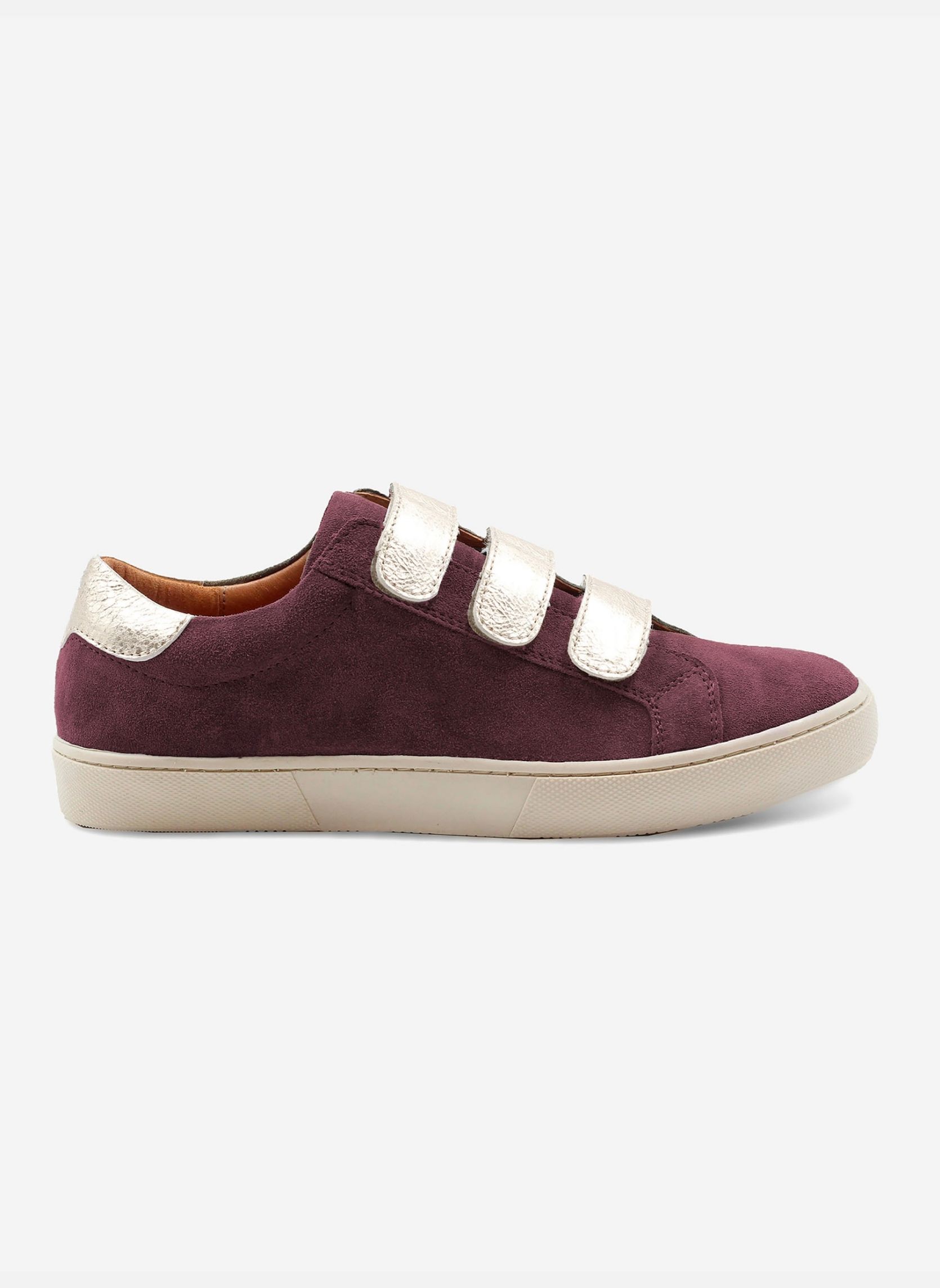Baskets basses Baskets à scratch en cuir velours marron femme bordeaux JULES & JENN Baskets basses Baskets à scratch en cuir velours marron femme bordeaux Bordeaux