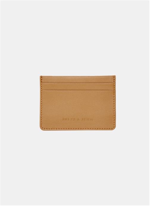 JULES & JENN Porte-cartes Porte-cartes cuir lisse marron femme marron