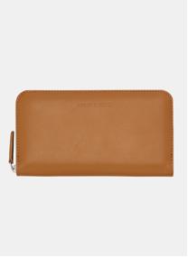 Porte-monnaies Compagnon cuir lisse brique femme noir