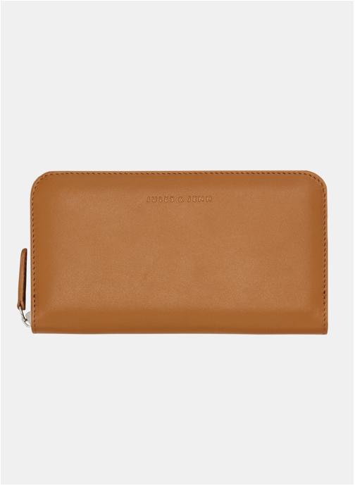 JULES & JENN Porte-monnaies Compagnon cuir lisse brique femme marron