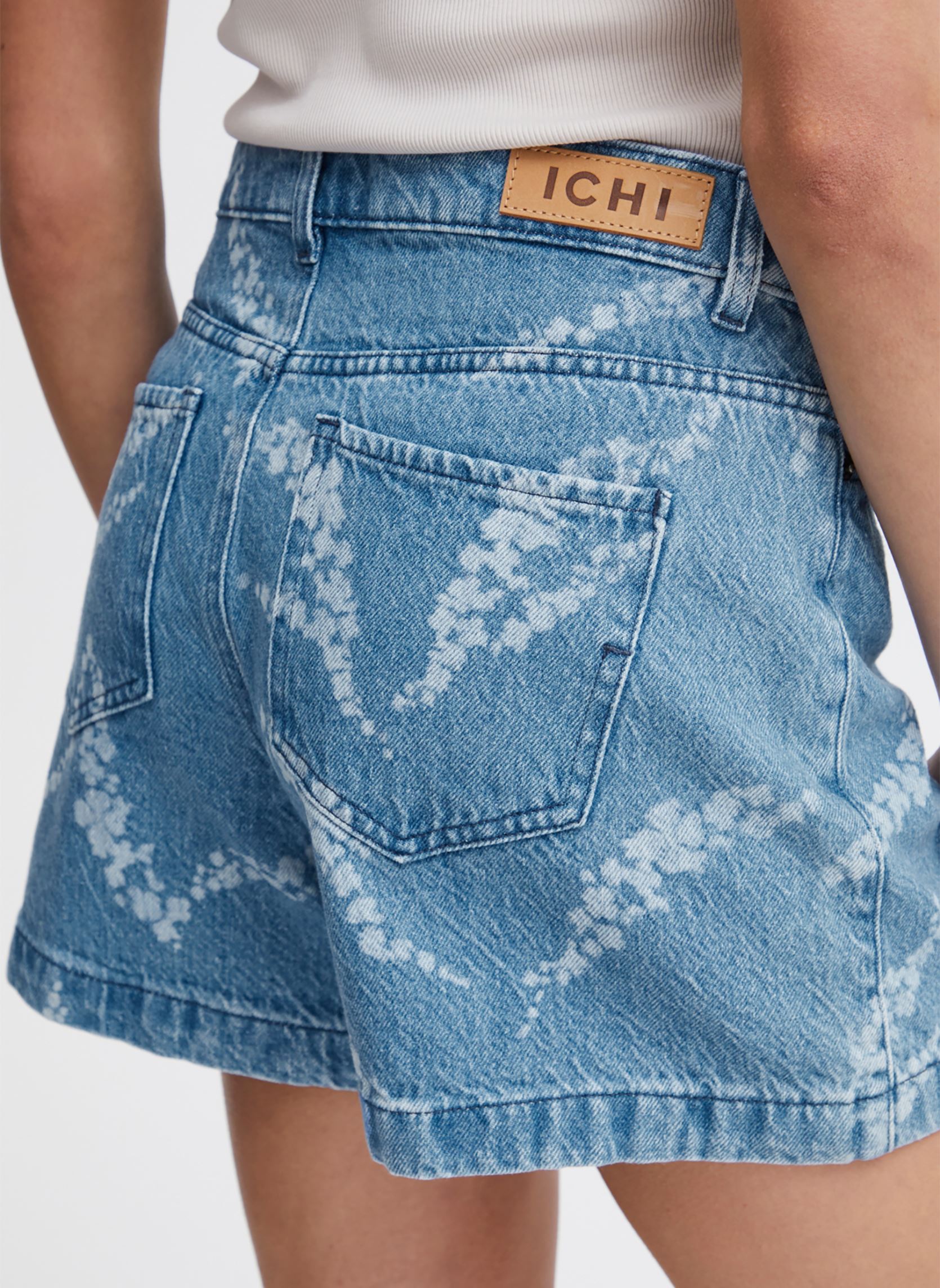 Shorts Ihbiane Sho3 femme bleu Ichi Shorts Ihbiane Sho3 femme bleu WASHED BLUE, DENIM