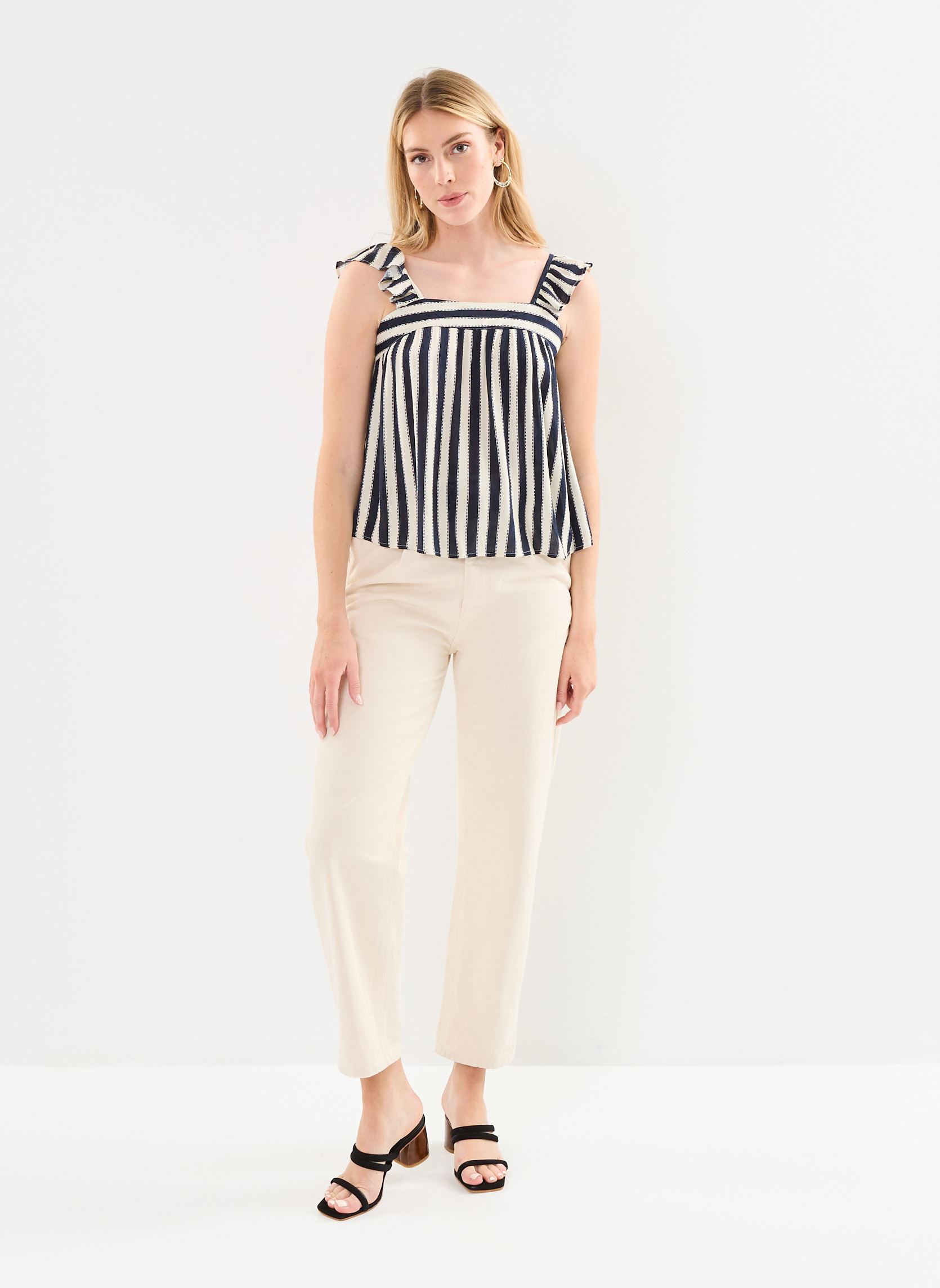 Tops Ihmarrakech Aop To8 femme bleu Ichi Tops Ihmarrakech Aop To8 femme bleu Total Eclipse Stripe Aop