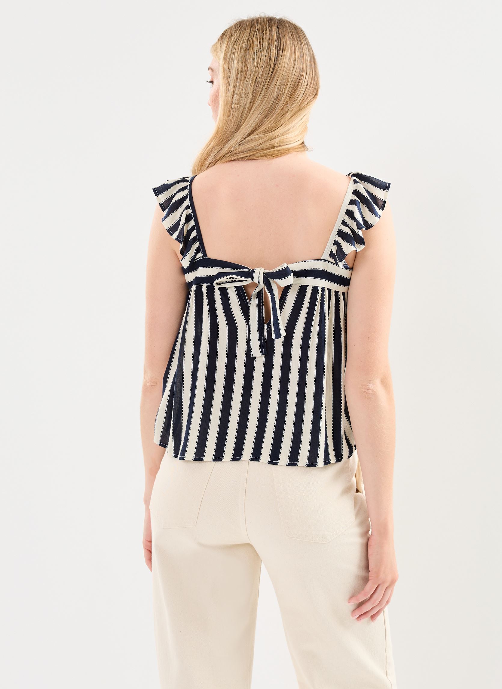 Tops Ihmarrakech Aop To8 femme bleu Ichi Tops Ihmarrakech Aop To8 femme bleu Total Eclipse Stripe Aop