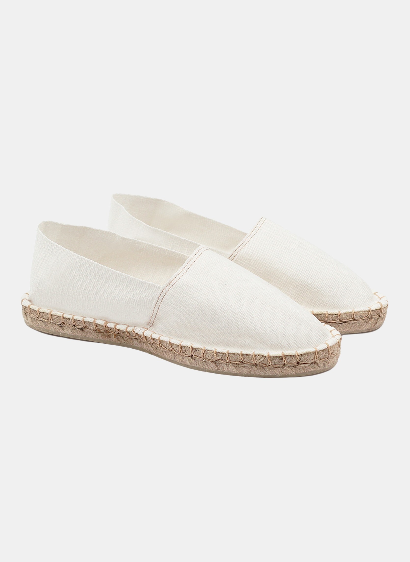 Espadrilles plates Espadrilles toile de coton blanc homme blanc JULES & JENN Espadrilles plates Espadrilles toile de coton blanc homme blanc Blanc