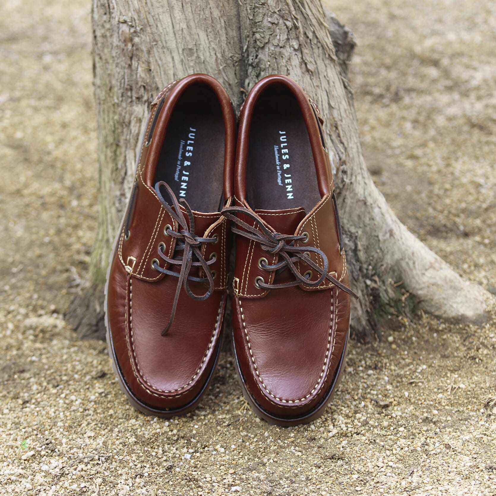 Chaussures Bateau Homme Scratch Cuir Marine