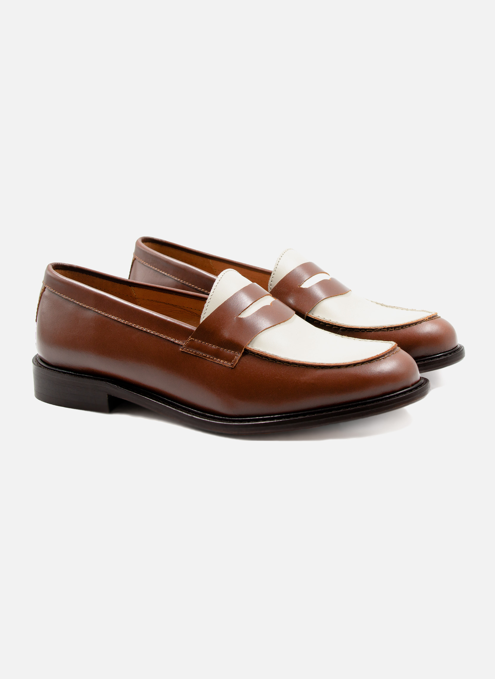 Mocassins Mocassins cuir F femme marron JULES & JENN Mocassins Mocassins cuir F femme marron Cognac