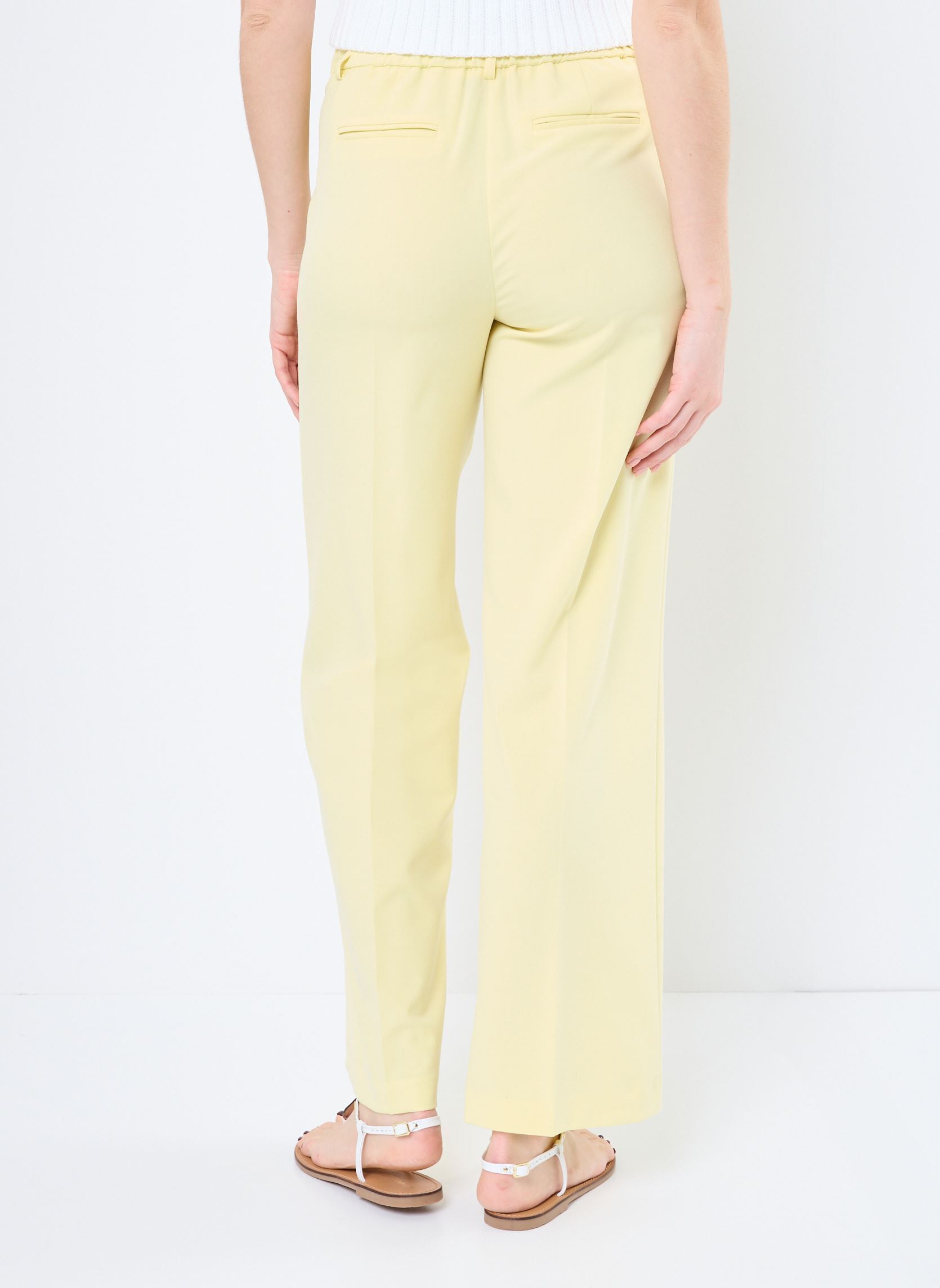 Weite Hosen Bydanta Wide Leg Pants 2 - damen gelb B-Young Weite Hosen Bydanta Wide Leg Pants 2 - damen gelb Lemon Grass