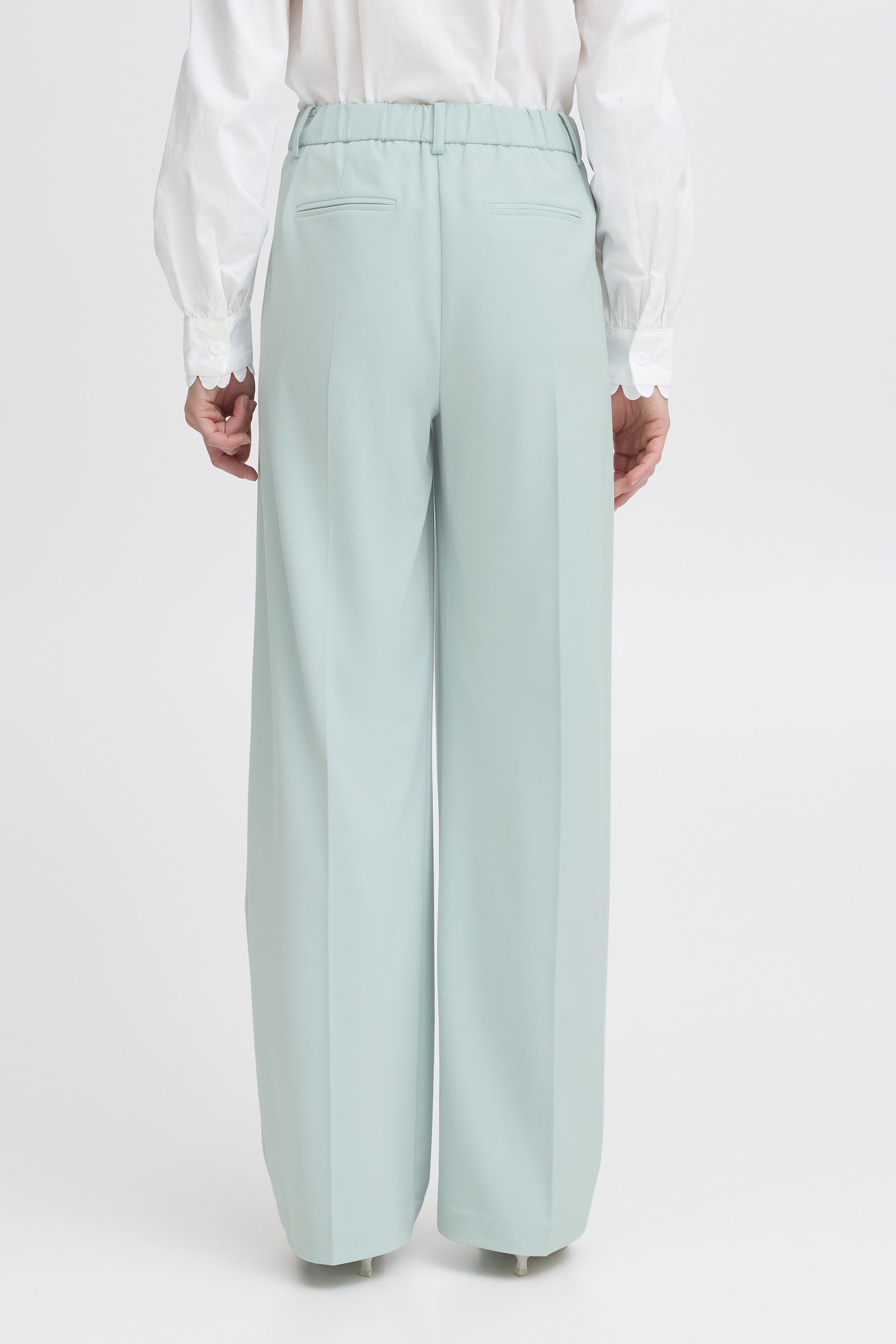 Pantalons larges Bydanta Wide Leg Pants 2 - femme bleu B-Young Pantalons larges Bydanta Wide Leg Pants 2 - femme bleu Blue haze
