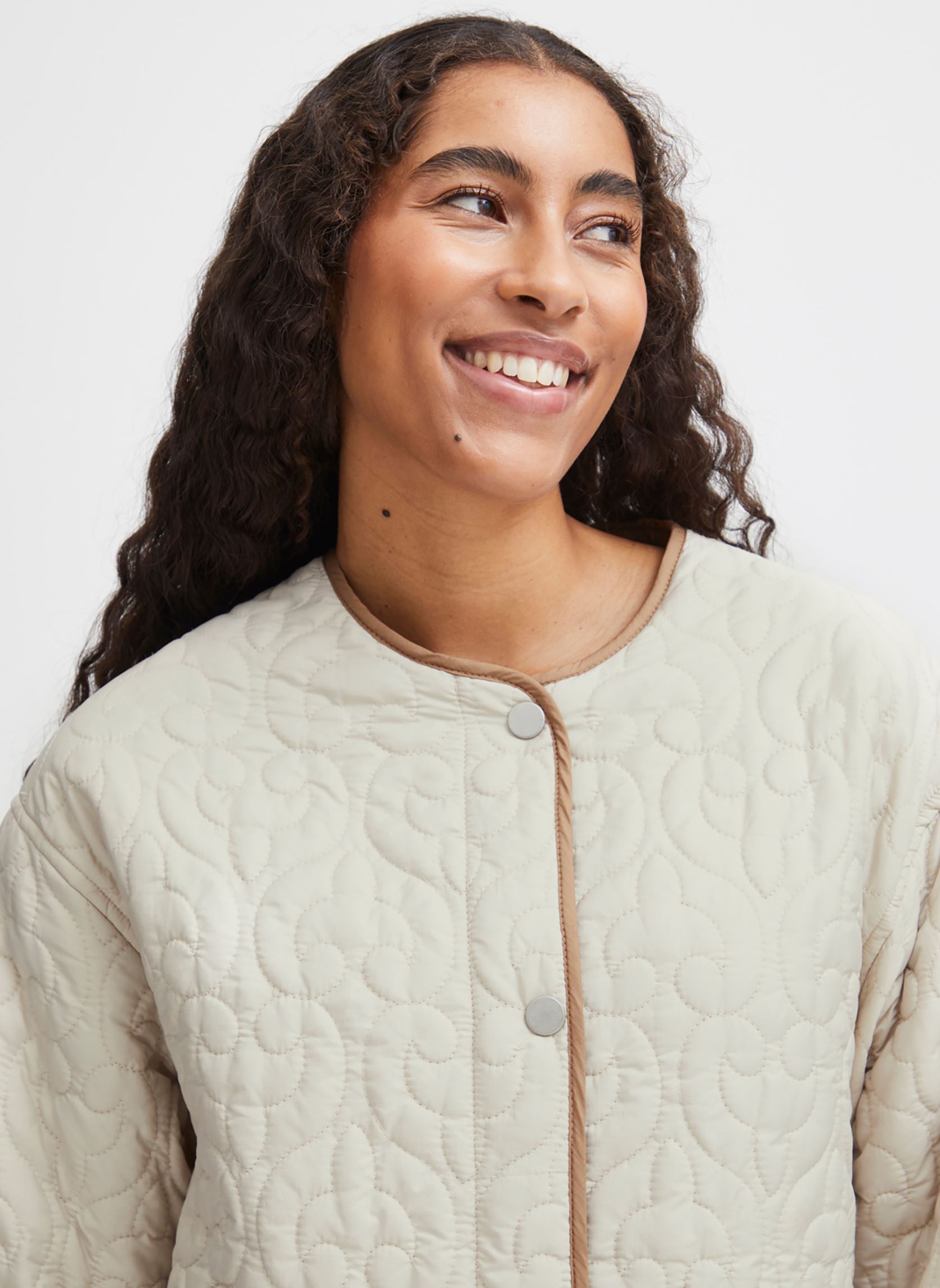 Jassen Byanaka Jacket 2 - dames beige B-Young Jassen Byanaka Jacket 2 - dames beige Cement Mix