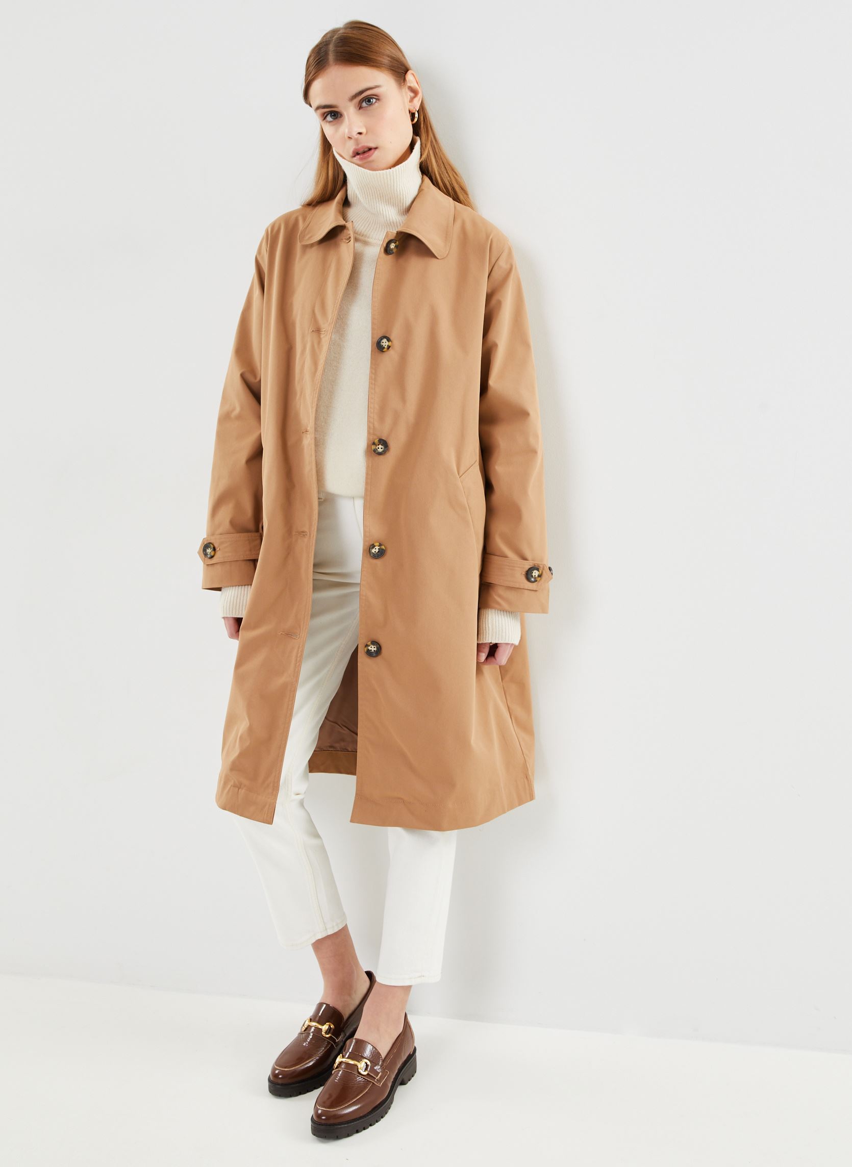 Mantels Byamona Mac Coat - dames bruin B-Young Mantels Byamona Mac Coat - dames bruin Tiger'S Eye