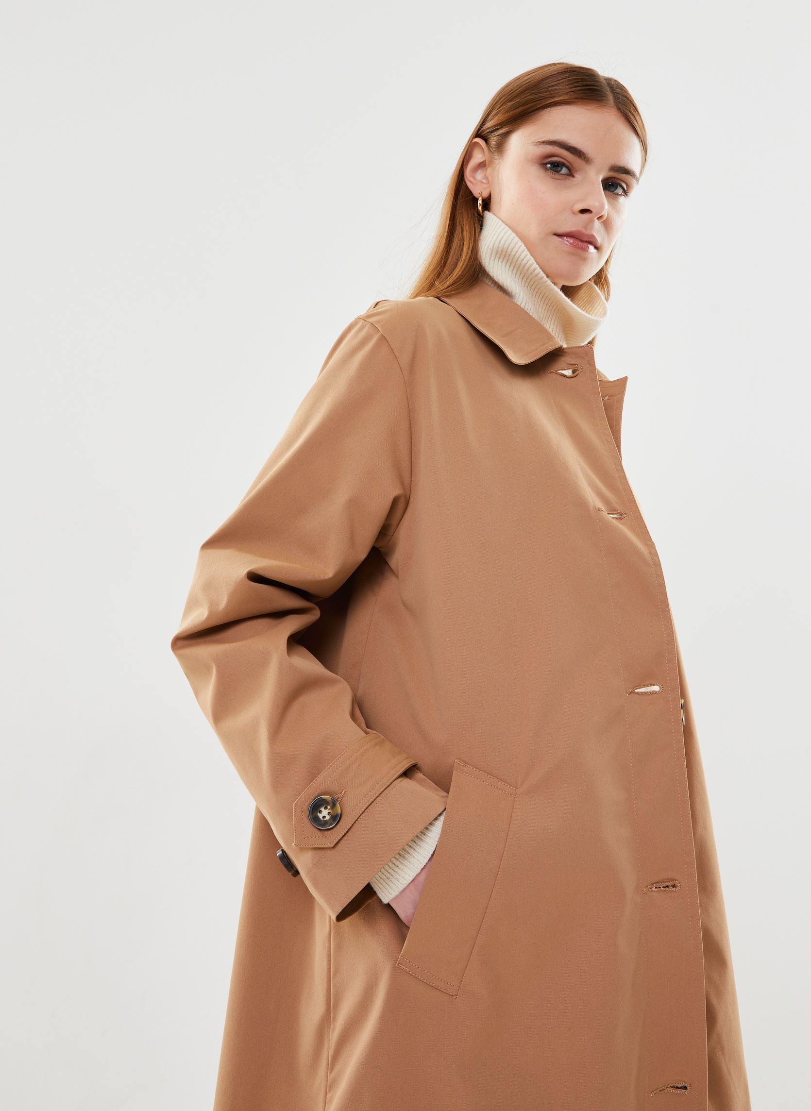 Mantels Byamona Mac Coat - dames bruin B-Young Mantels Byamona Mac Coat - dames bruin Tiger'S Eye