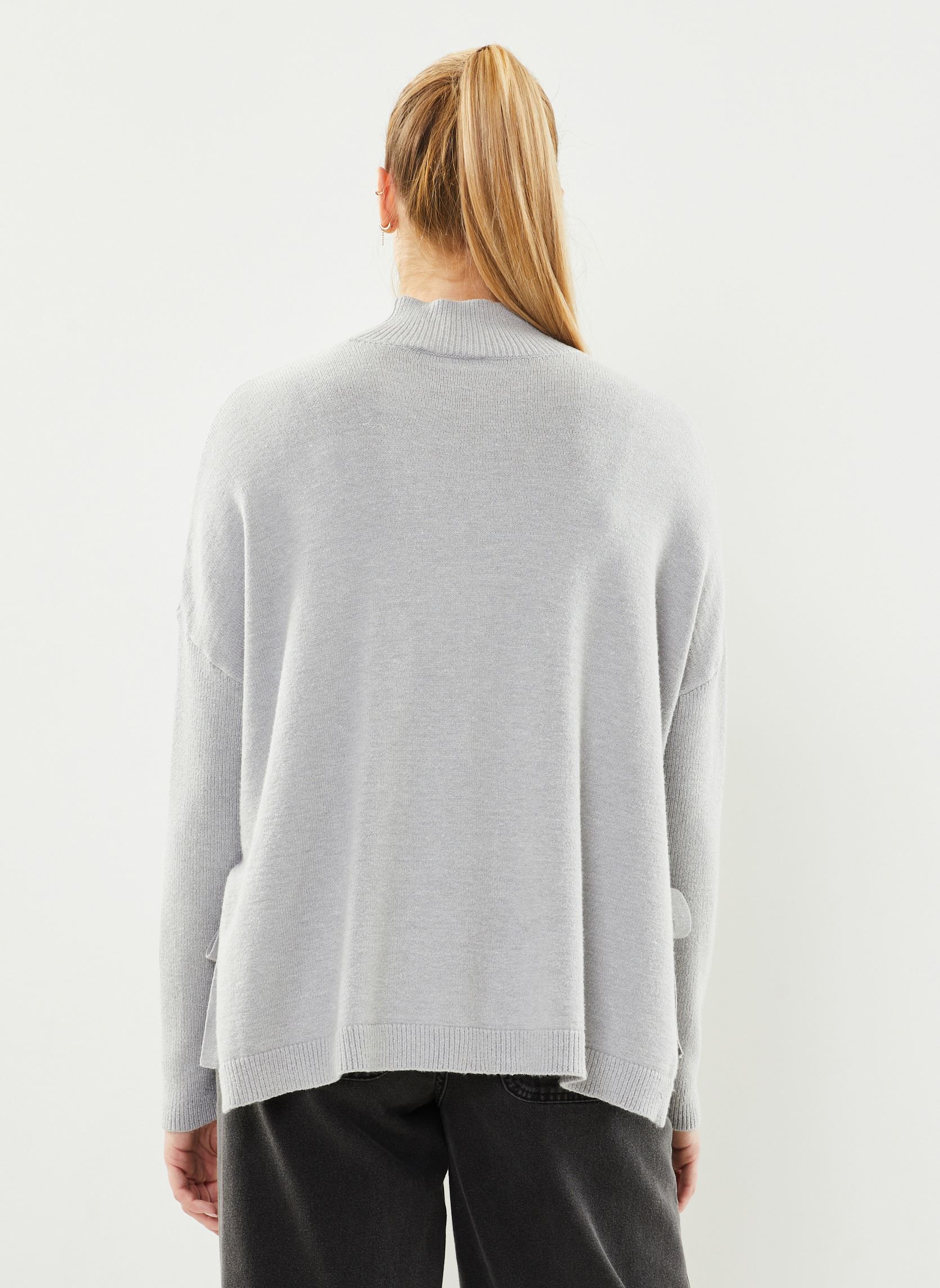 Pulls Bymanina Slit Jumper - femme gris B-Young Pulls Bymanina Slit Jumper - femme gris Light Grey Melange