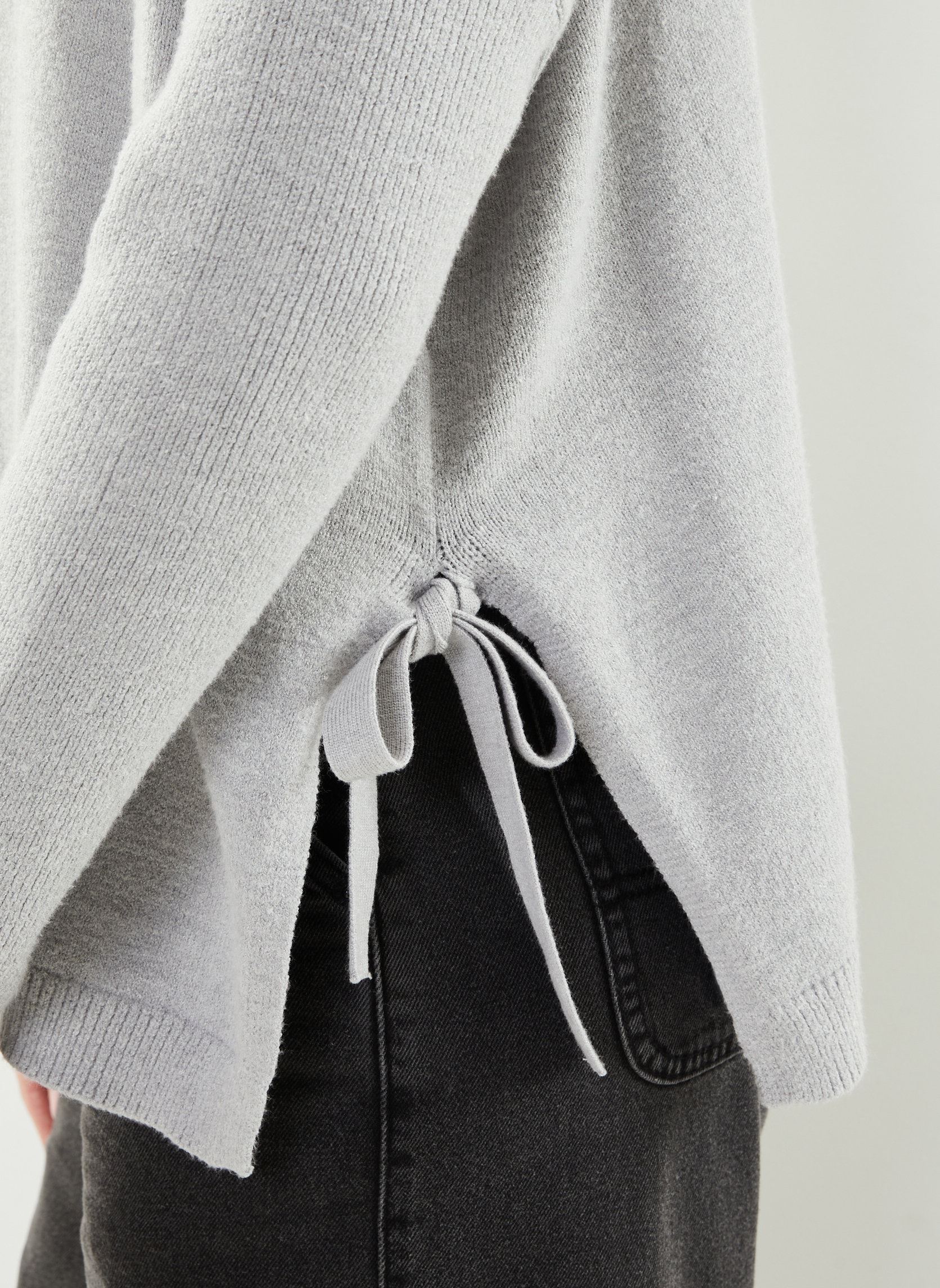 Pulls Bymanina Slit Jumper - femme gris B-Young Pulls Bymanina Slit Jumper - femme gris Light Grey Melange