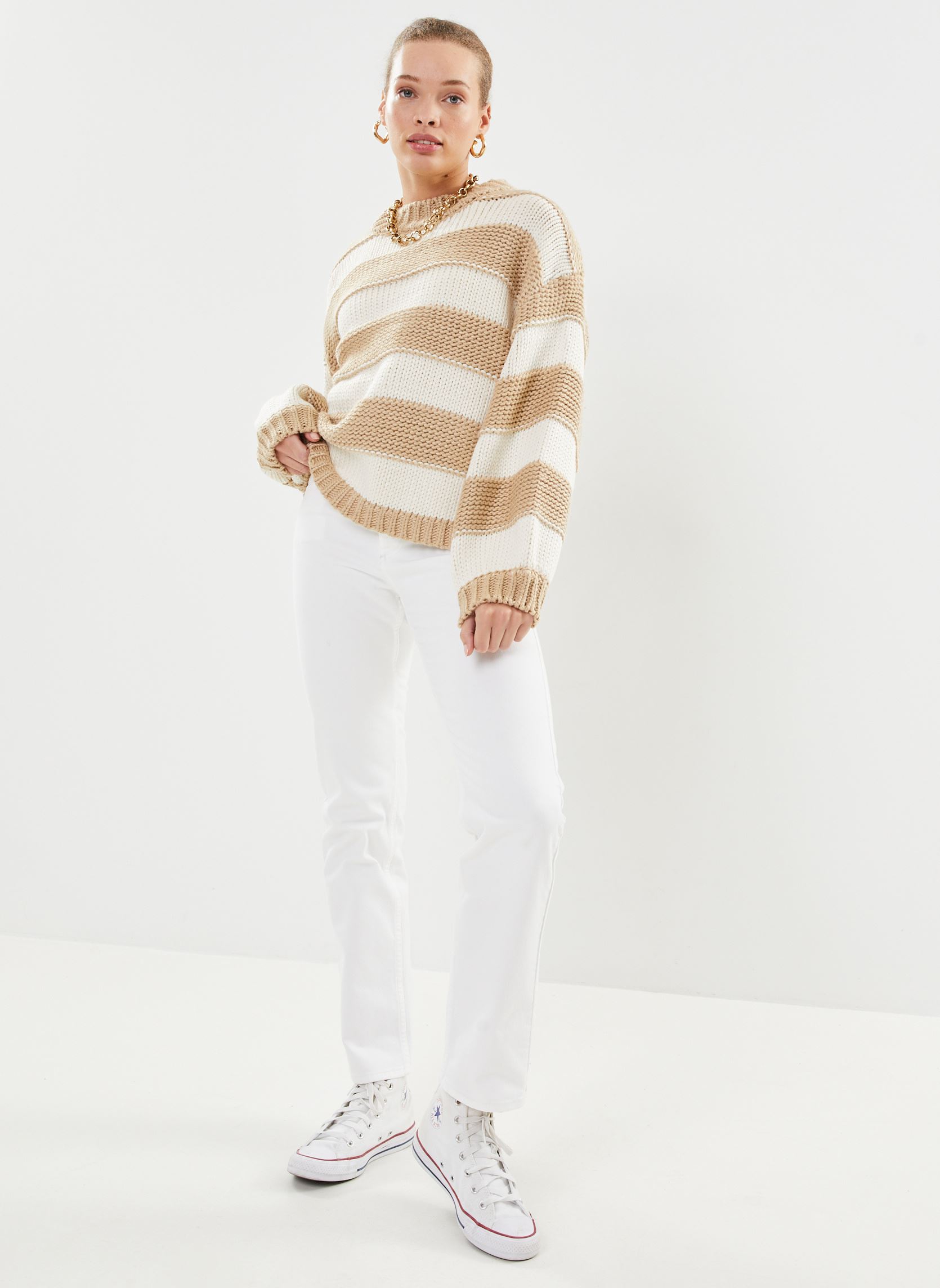 Pulls Bynoemi Sweater - femme beige B-Young Pulls Bynoemi Sweater - femme beige Safari Mix