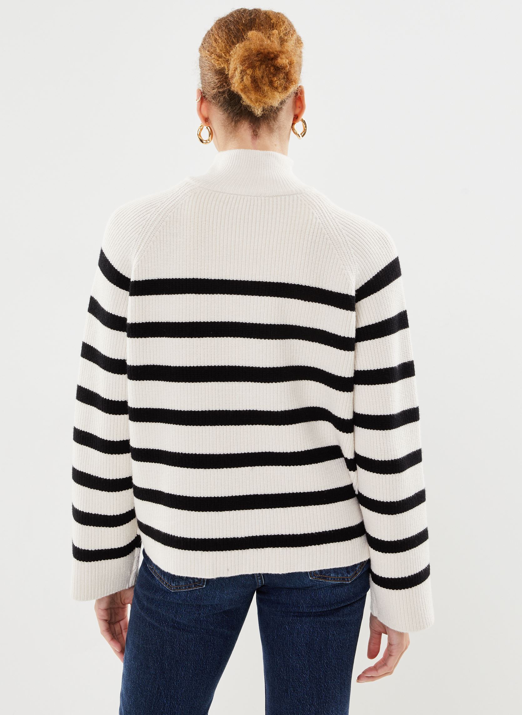 Pulls Bymilo Halfzip Jumper - femme blanc B-Young Pulls Bymilo Halfzip Jumper - femme blanc Birch Mix