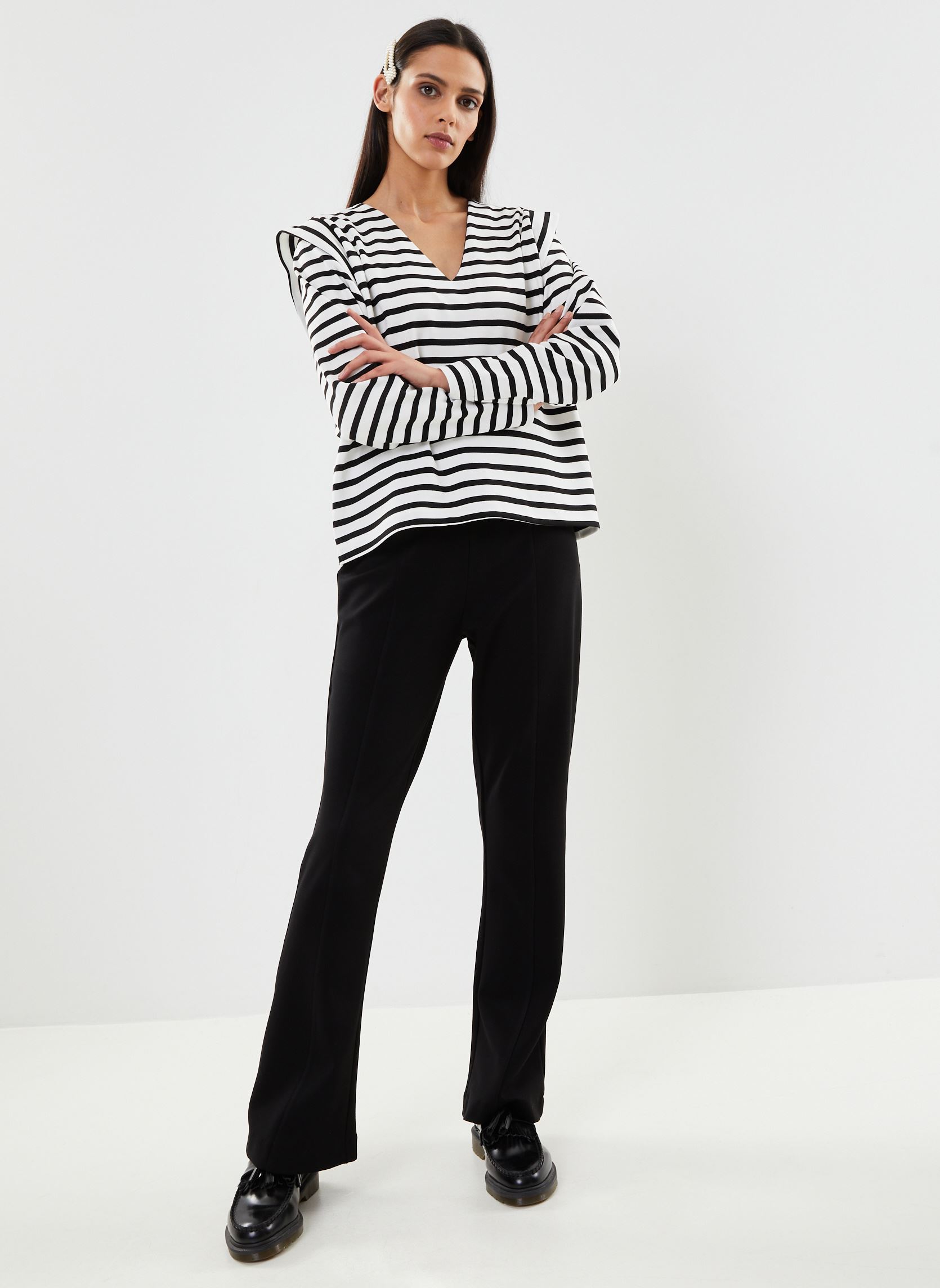 Weite Hosen Byparrin Pants - damen schwarz B-Young Weite Hosen Byparrin Pants - damen schwarz Black