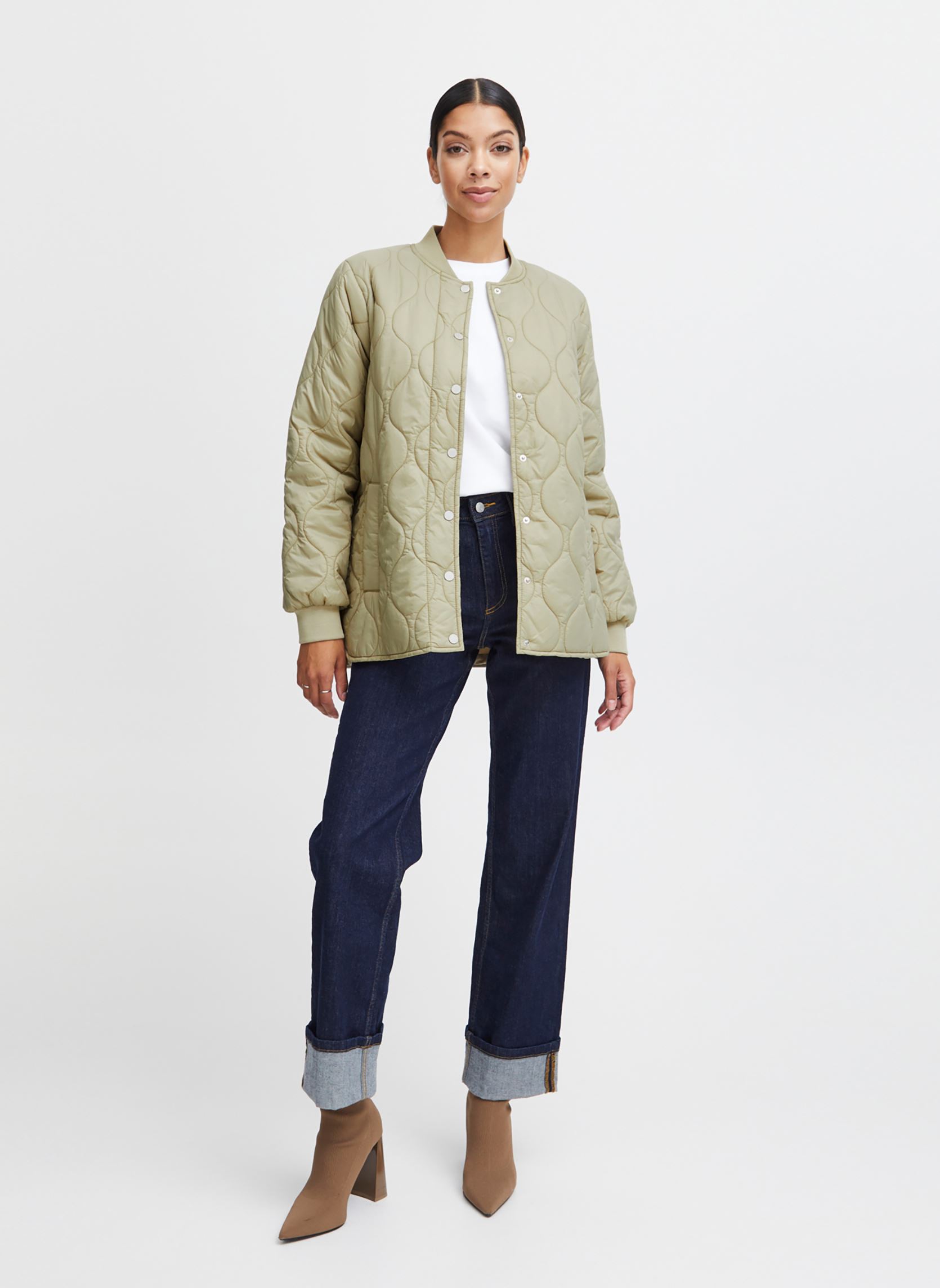 Vestes Byberta Jacket 3 - femme beige B-Young Vestes Byberta Jacket 3 - femme beige Twill