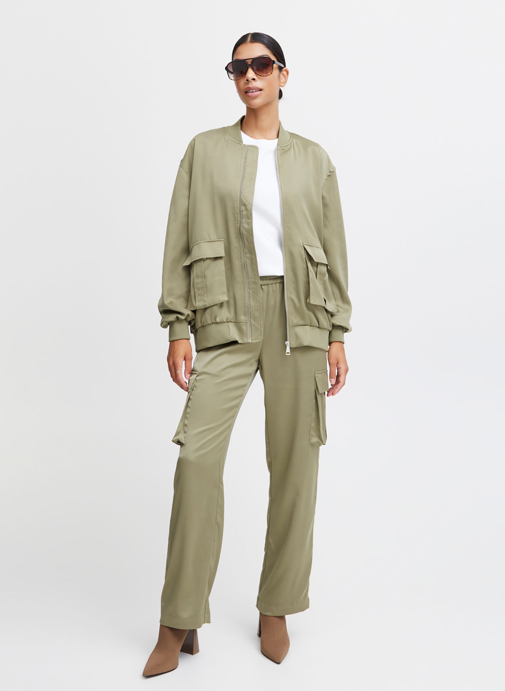 Vestes Byesto Bomber Jacket - femme vert B-Young Vestes Byesto Bomber Jacket - femme vert Aloe
