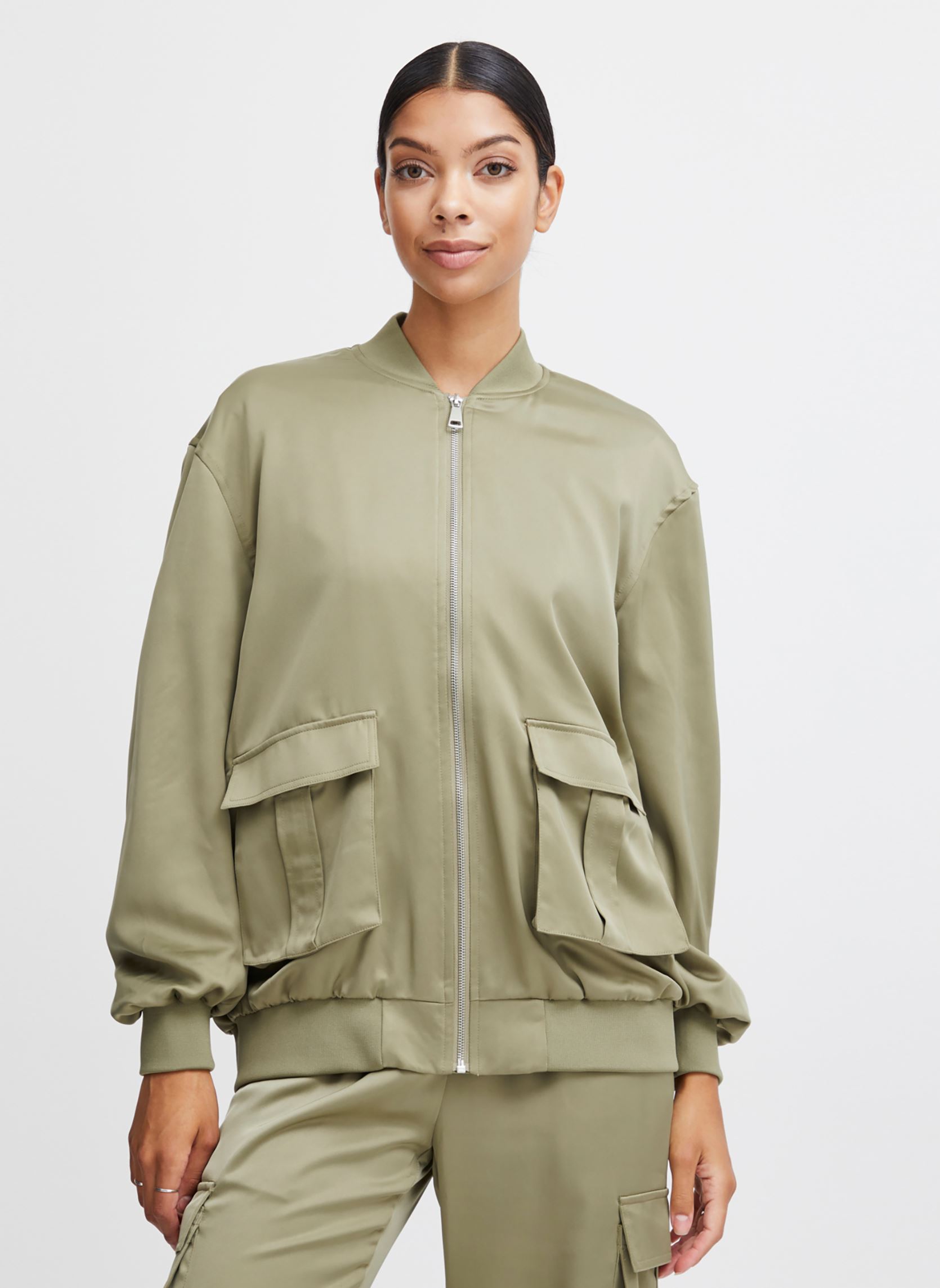 Vestes Byesto Bomber Jacket - femme vert B-Young Vestes Byesto Bomber Jacket - femme vert Aloe