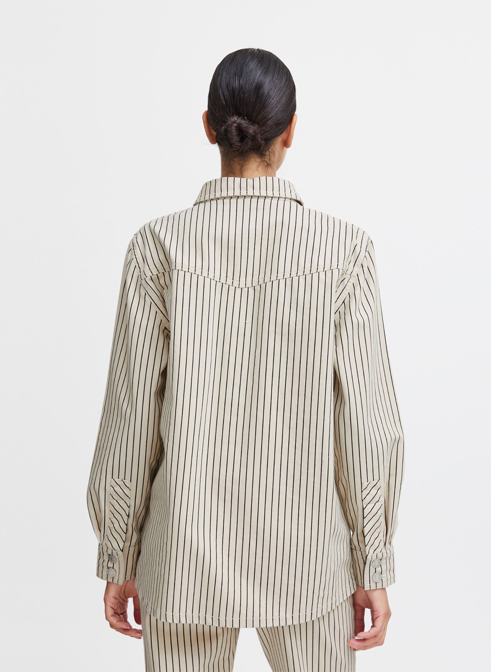 Chemises manches longues Bylimo Shirt Jacket - femme blanc B-Young Chemises manches longues Bylimo Shirt Jacket - femme blanc BIRCH MIX